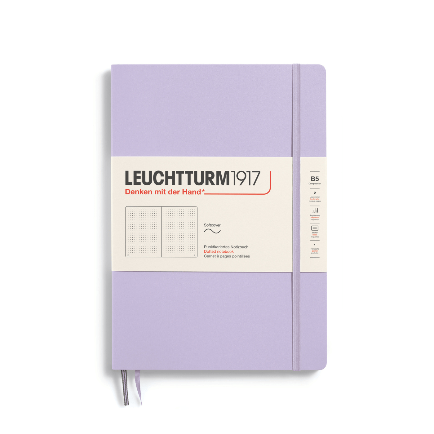 Leuchtturm 1917 Notesbog Leuchtturm1917 Notesbog Softcover B5 121s Prikket Lilac