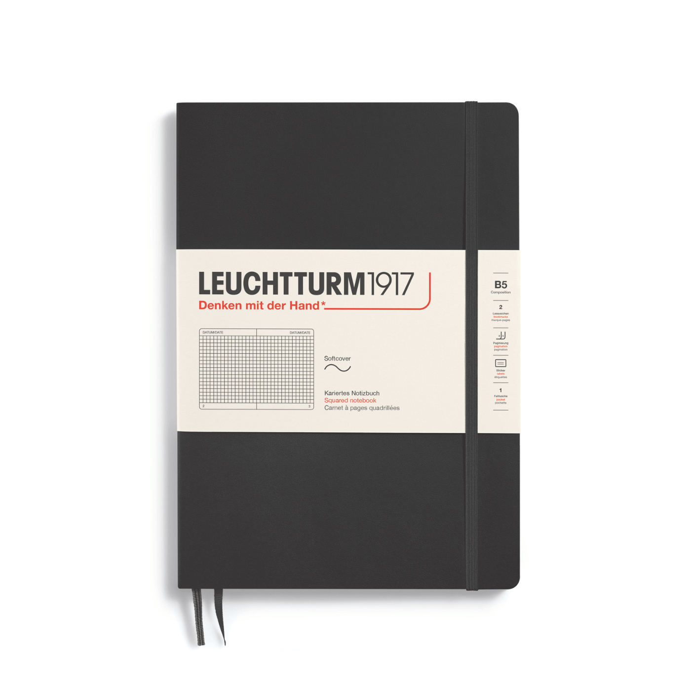 Leuchtturm 1917 Notesbog Leuchtturm1917 Notesbog SoftcoverB5 121s Ternet Black