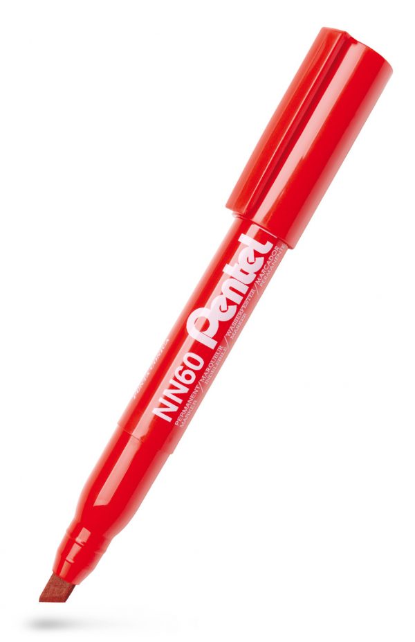 PENTEL NN60 Permanent Marker Firkantet Spids Rød