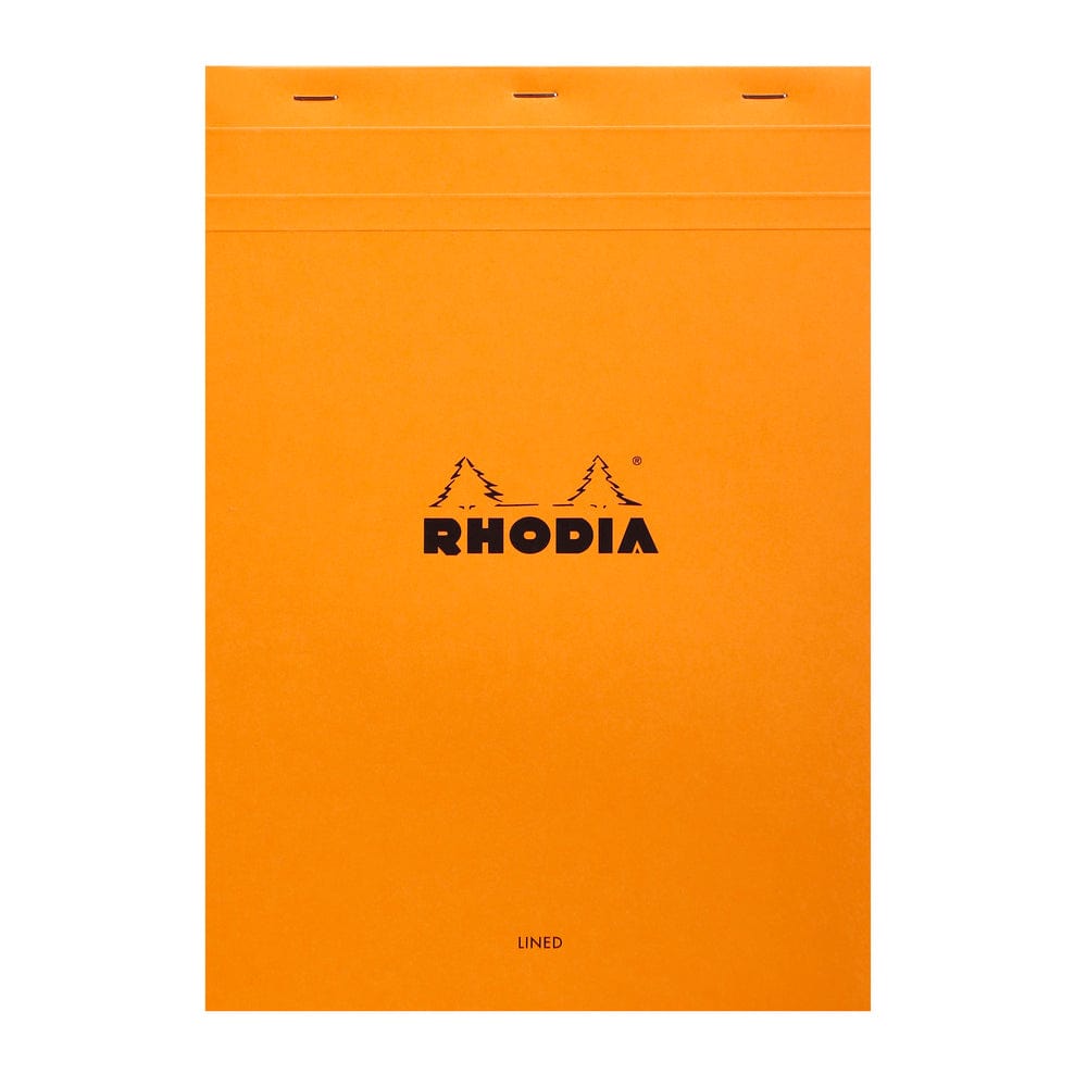 Rhodia Rhodia ORANGE head stapled giant pad N°15 - Linjeret