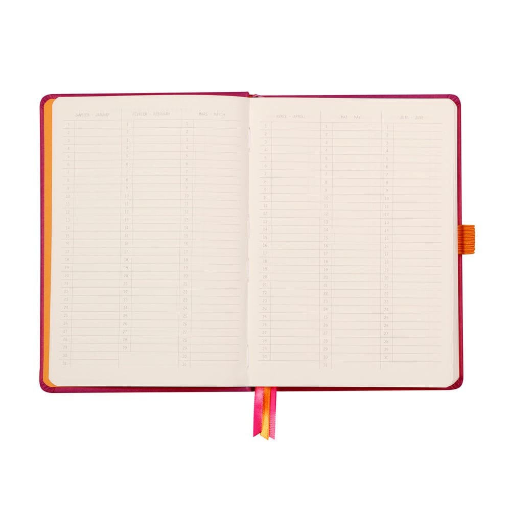 Rhodia Rhodiarama hardcover Goalbook RASPBERRY A5 - Ivory