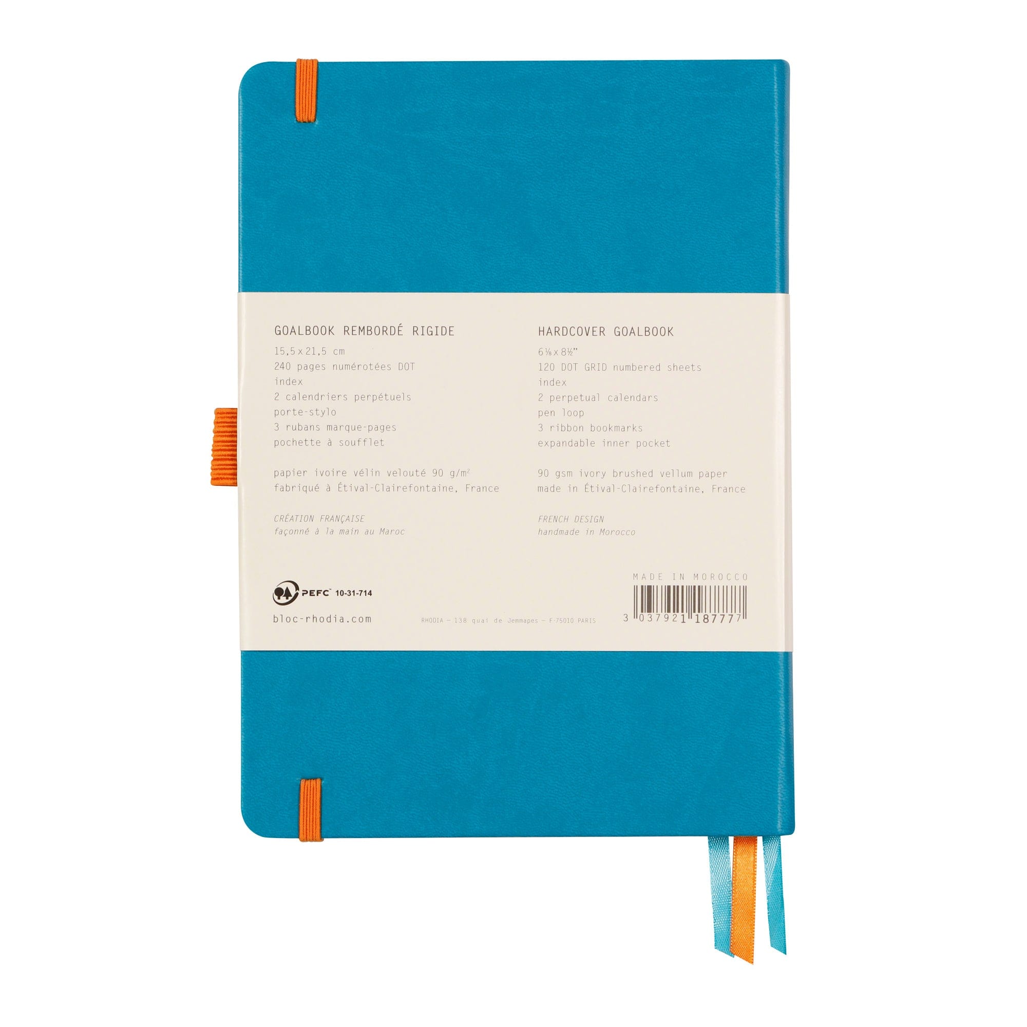 Rhodia Rhodiarama hardcover Goalbook TURQUOISE A5 - Ivory