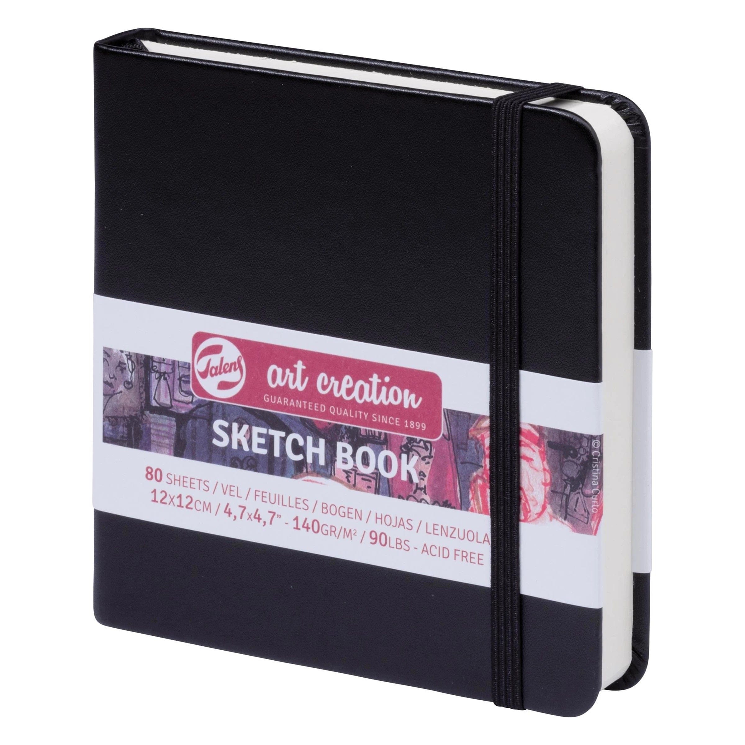 Royal Talens Sketch Book Talens Book BLACK 12X12 140G#