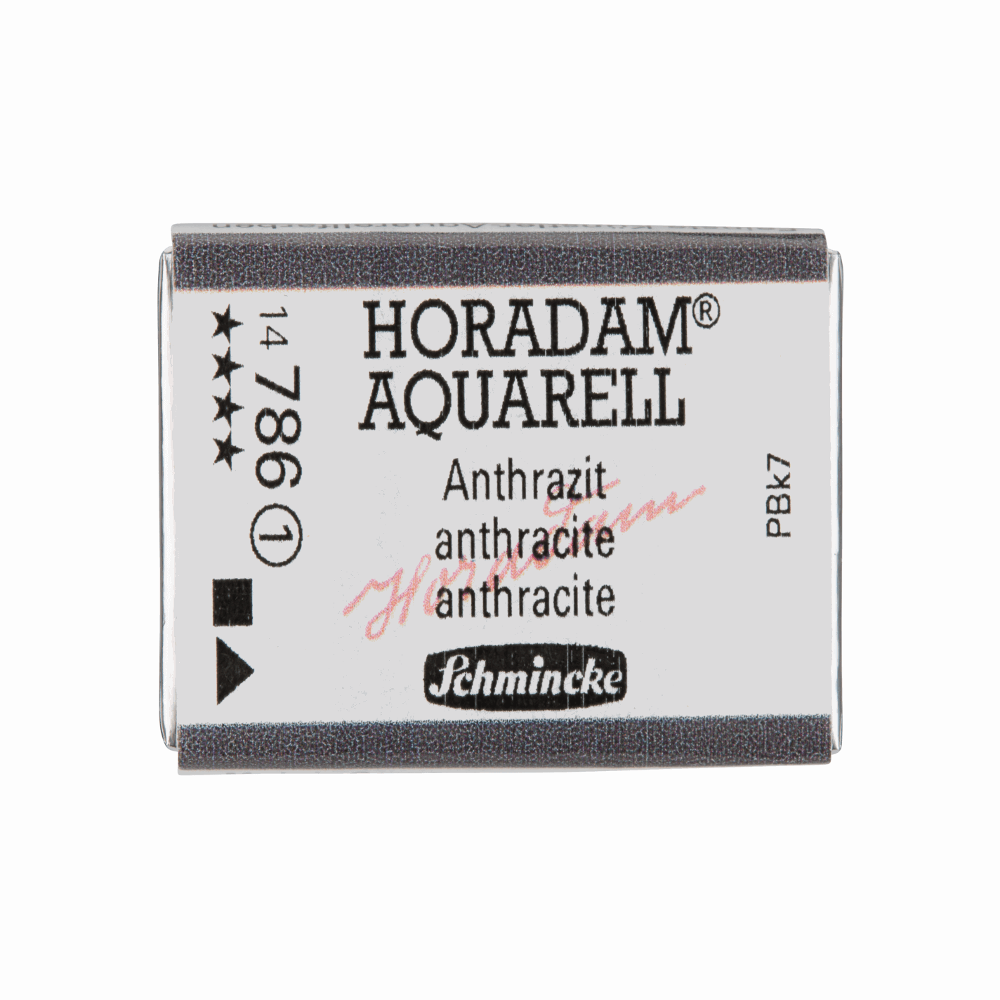 Schmincke Horadam Aquarell pans 1/1 pan Anthracite