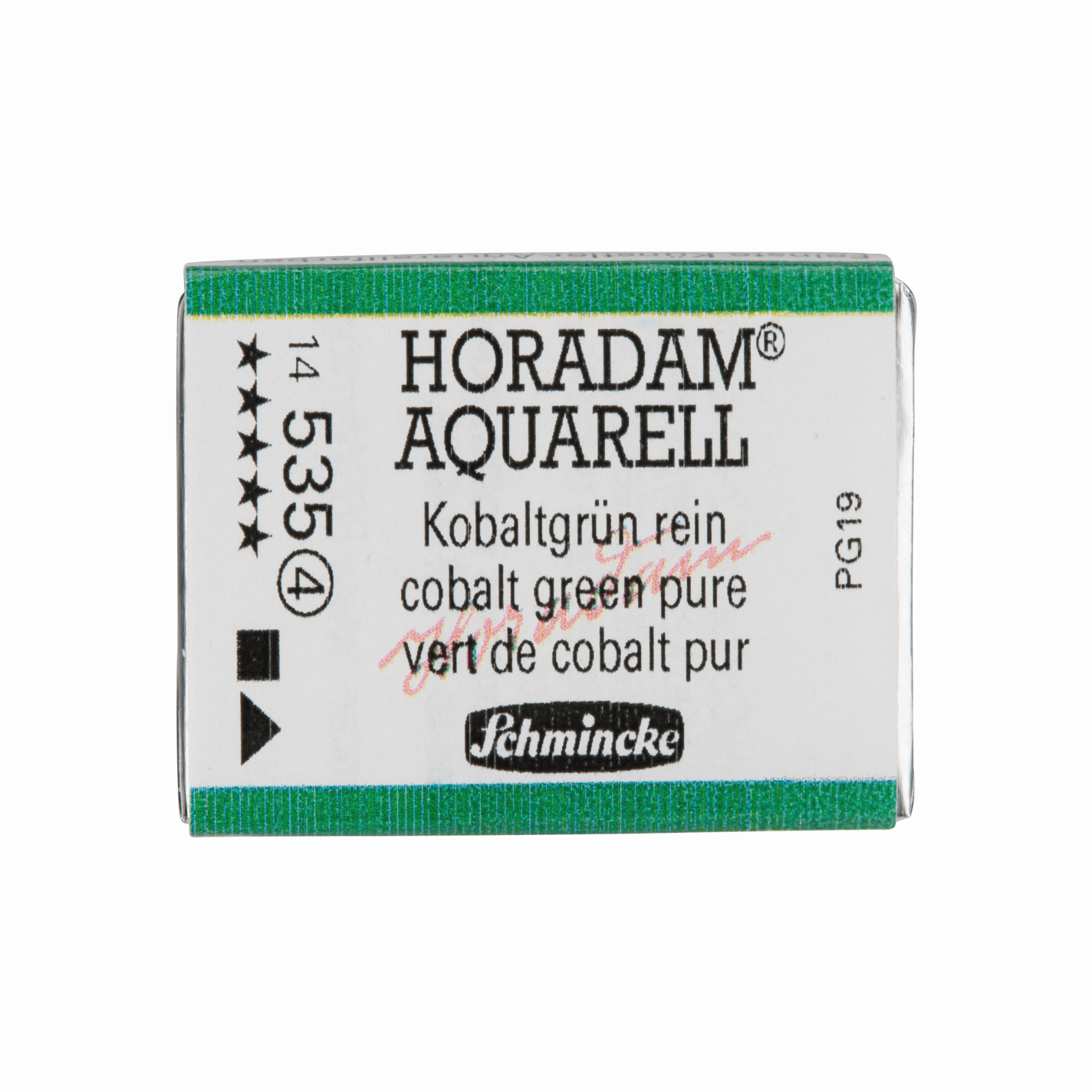 Schmincke Horadam Aquarell pans 1/1 pan Cobalt Green Pure