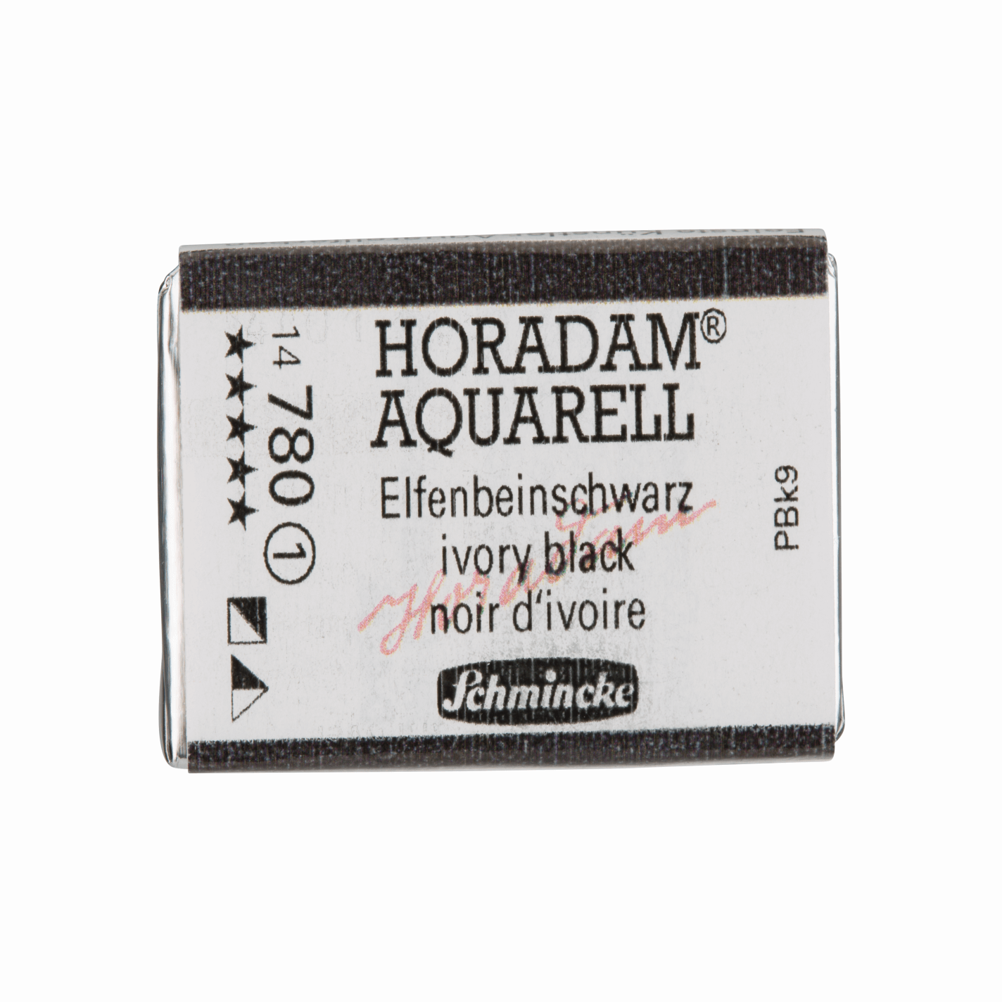 Schmincke Horadam Aquarell pans 1/1 pan Ivory Black