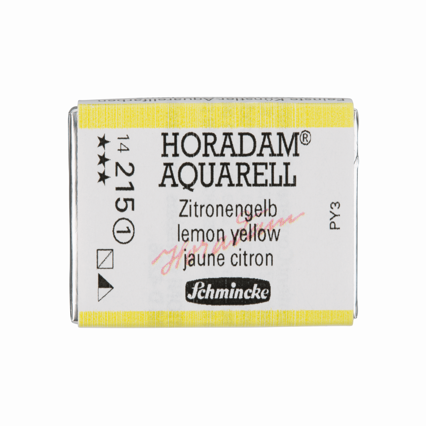 Schmincke Horadam Aquarell pans 1/1 pan Lemon Yellow