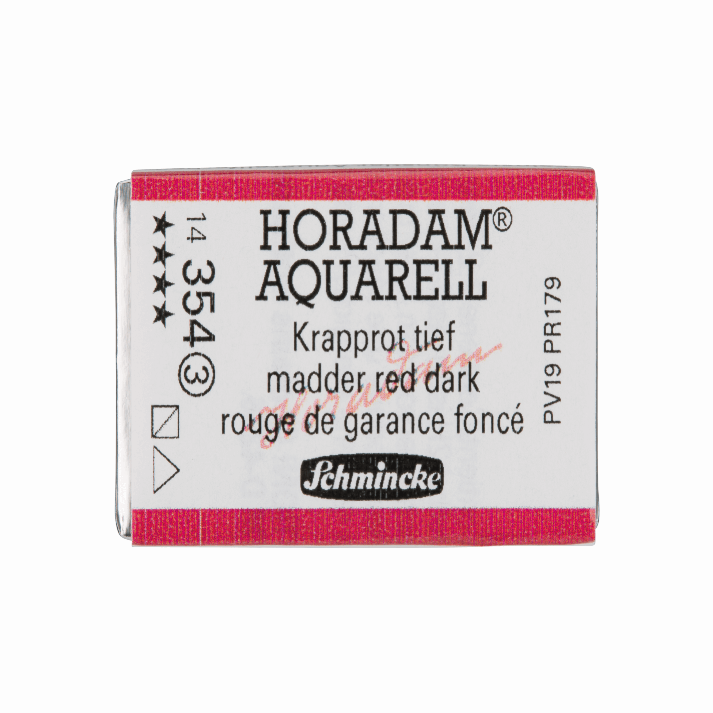 Schmincke Horadam Aquarell pans 1/1 pan Madder Red Dark