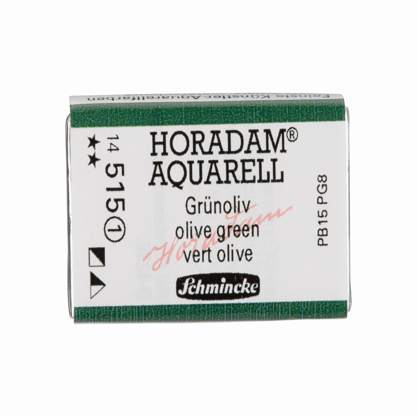 Schmincke Horadam Aquarell pans 1/1 pan Olive Green