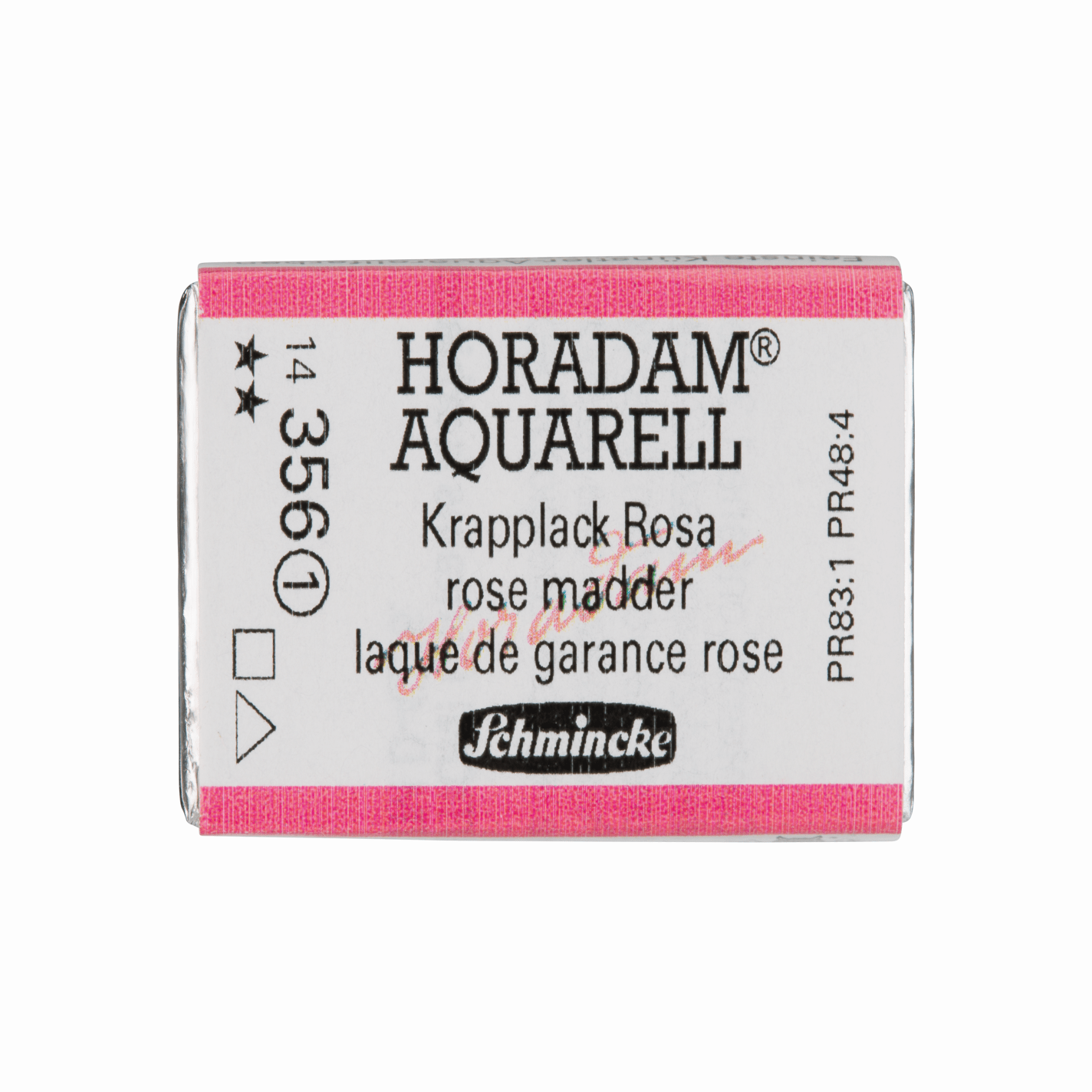 Schmincke Horadam Aquarell pans 1/1 pan Rose Madder