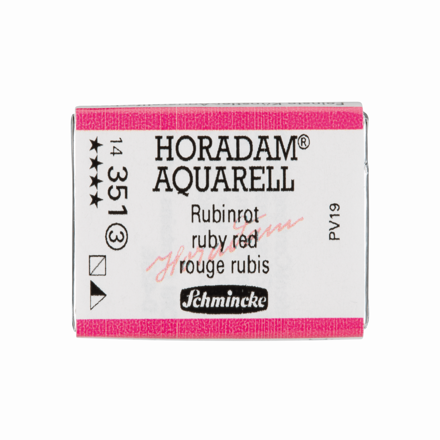 Schmincke Horadam Aquarell pans 1/1 pan Ruby Red