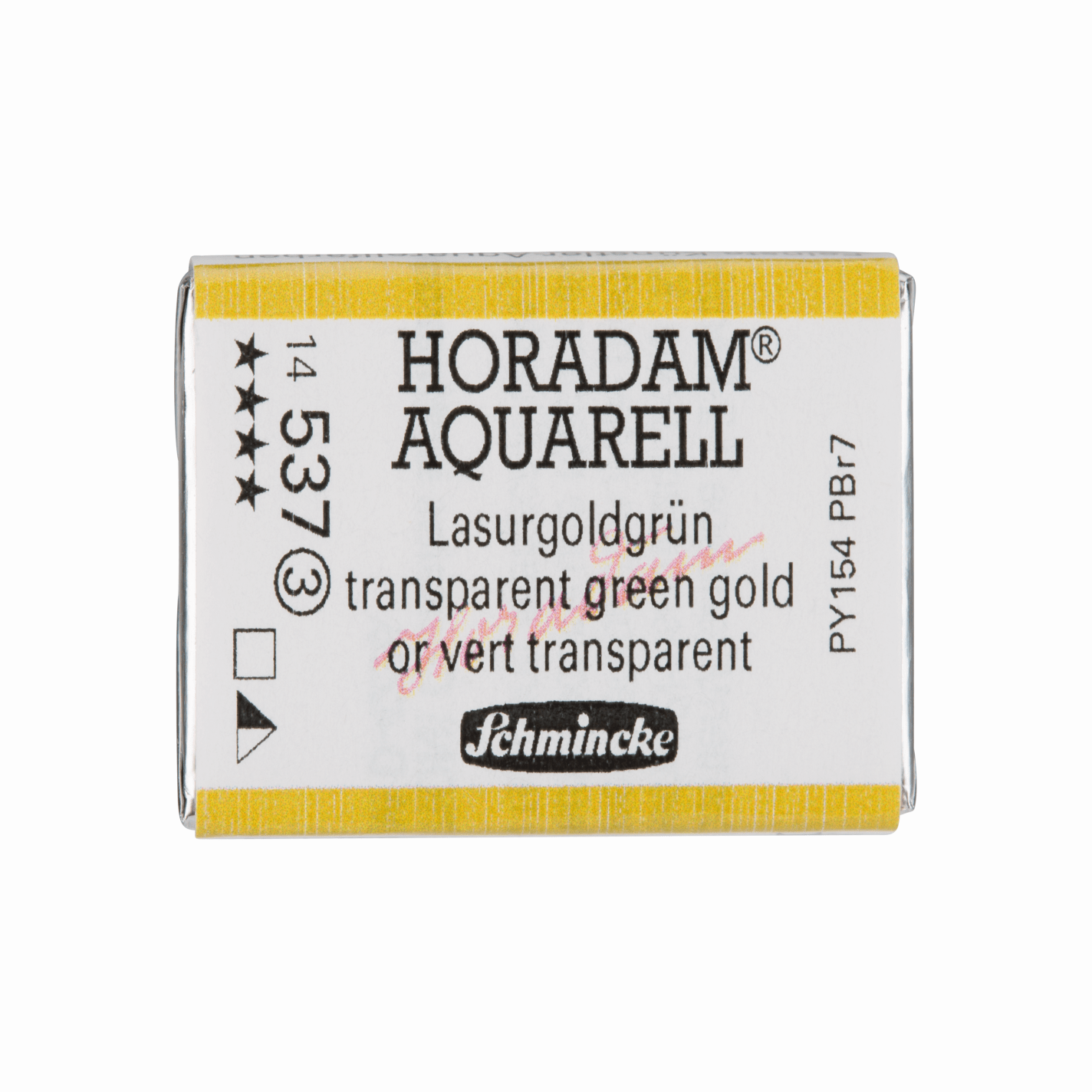 Schmincke Horadam Aquarell pans 1/1 pan Transparent Green Gold