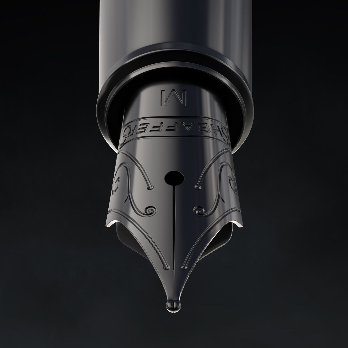 Sheaffer 100 Ionic Gunmetal Grey med blanke PVD-detaljer