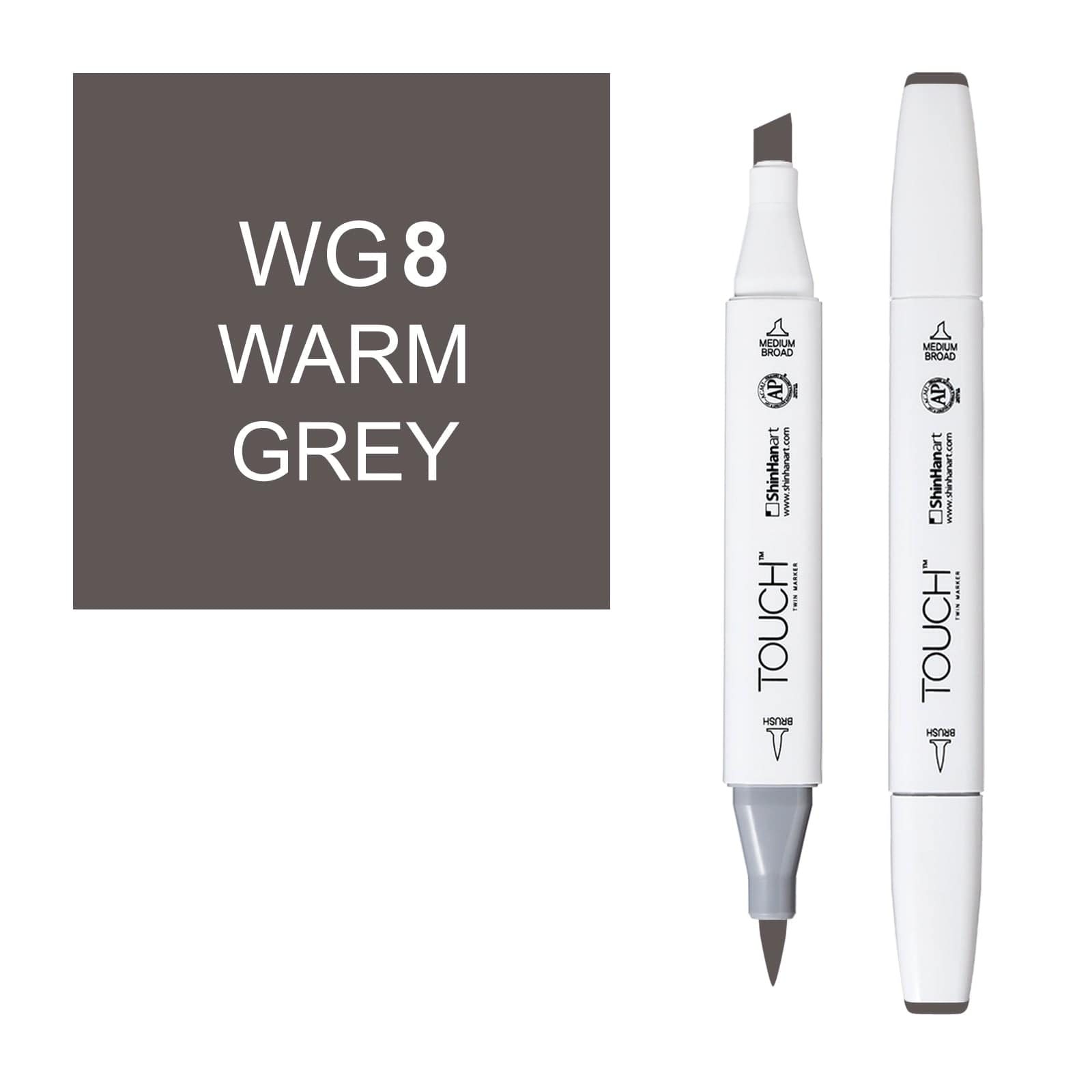 ShinHanart Touch Twin Brush Markers 8 warm grey