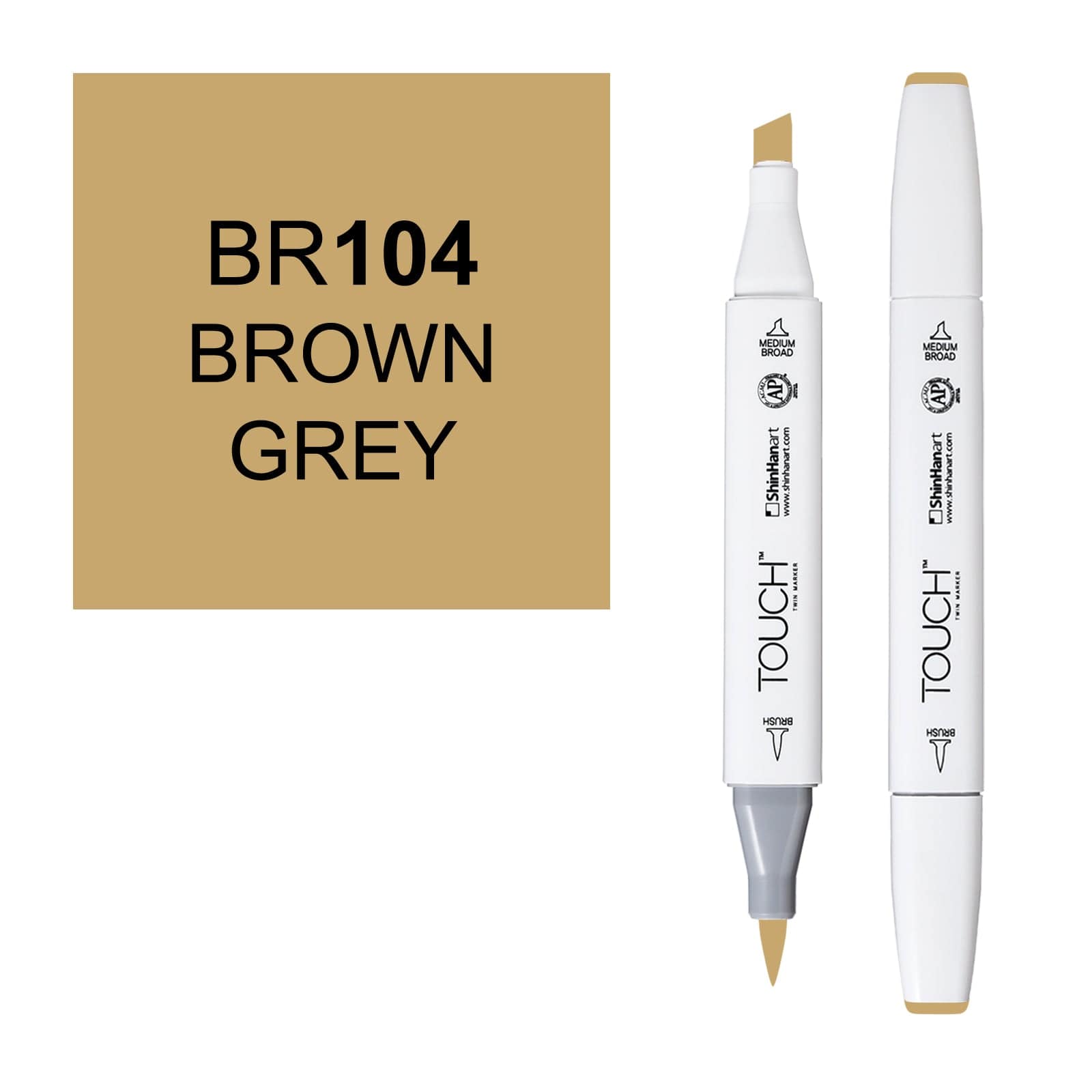 ShinHanart Touch Twin Brush Markers Brown grey