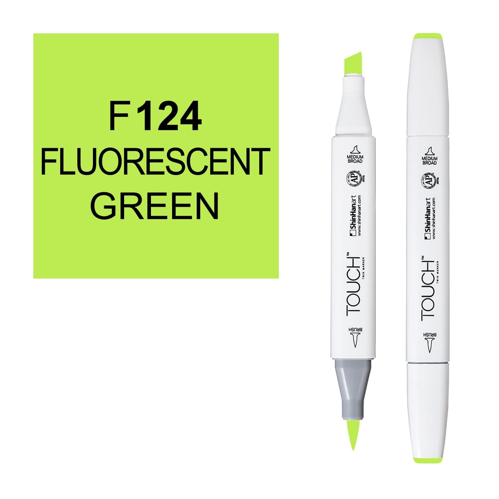 ShinHanart Touch Twin Brush Markers Fluorescent Green