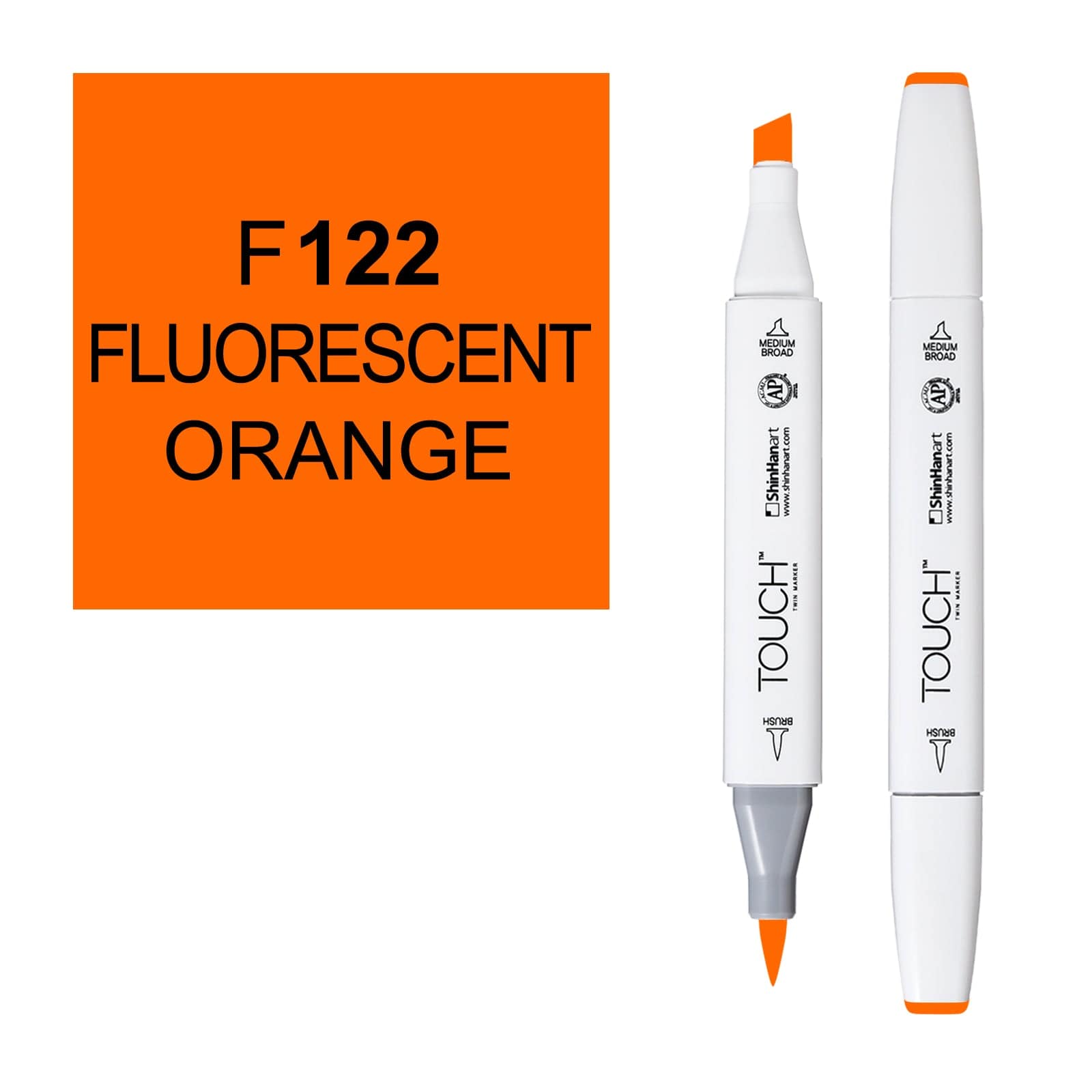 ShinHanart Touch Twin Brush Markers Fluorescent Orange
