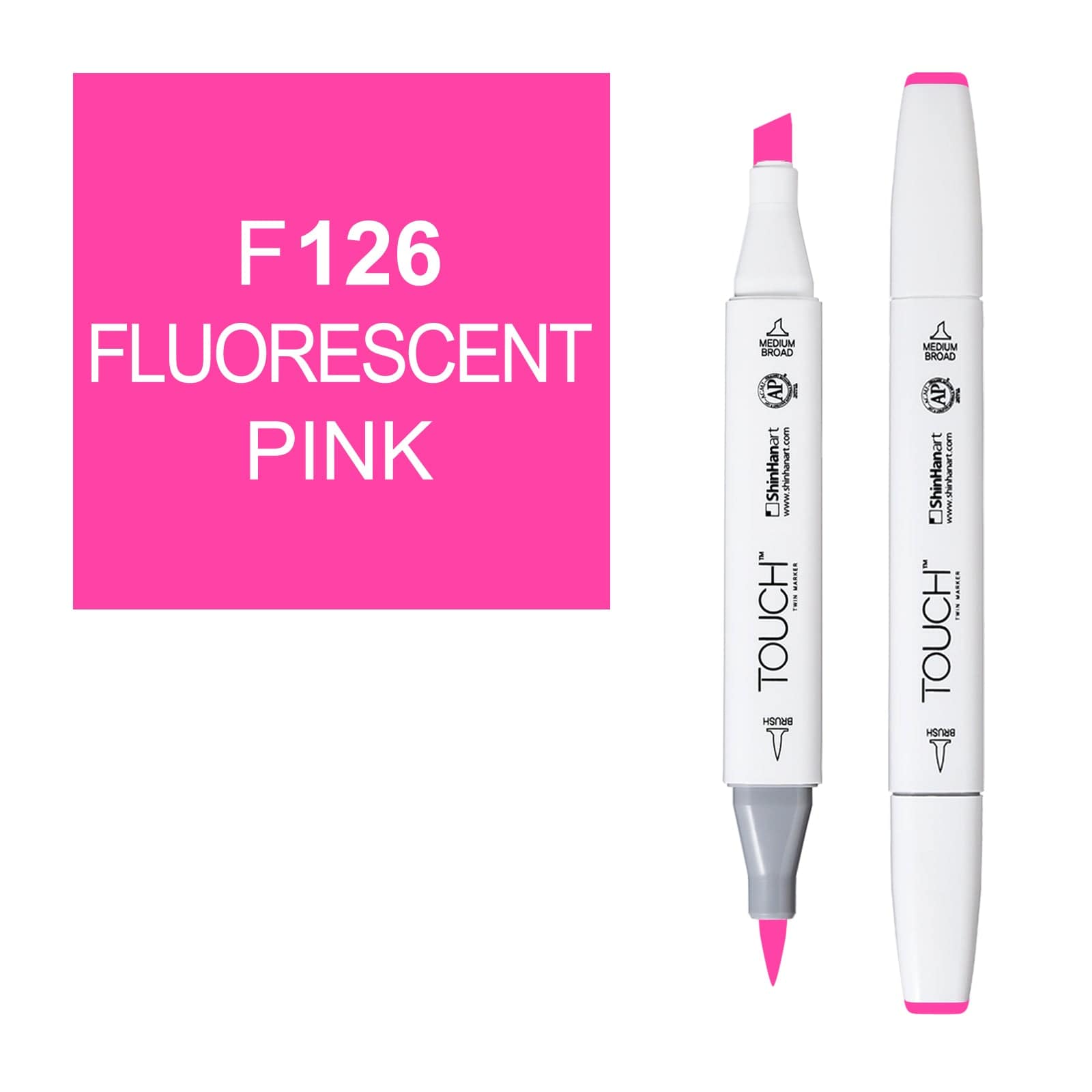 ShinHanart Touch Twin Brush Markers Fluorescent Pink