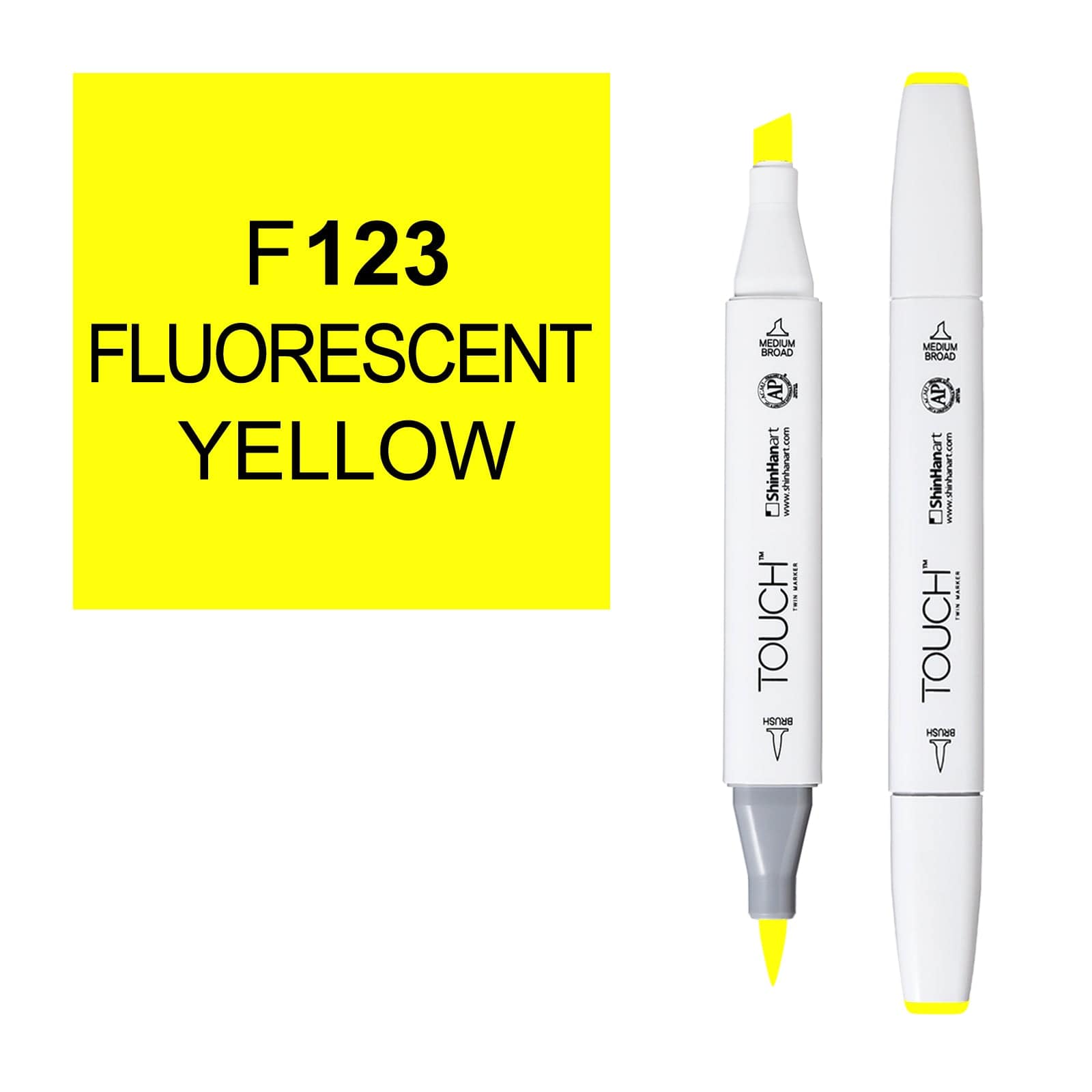 ShinHanart Touch Twin Brush Markers Fluorescent Yellow