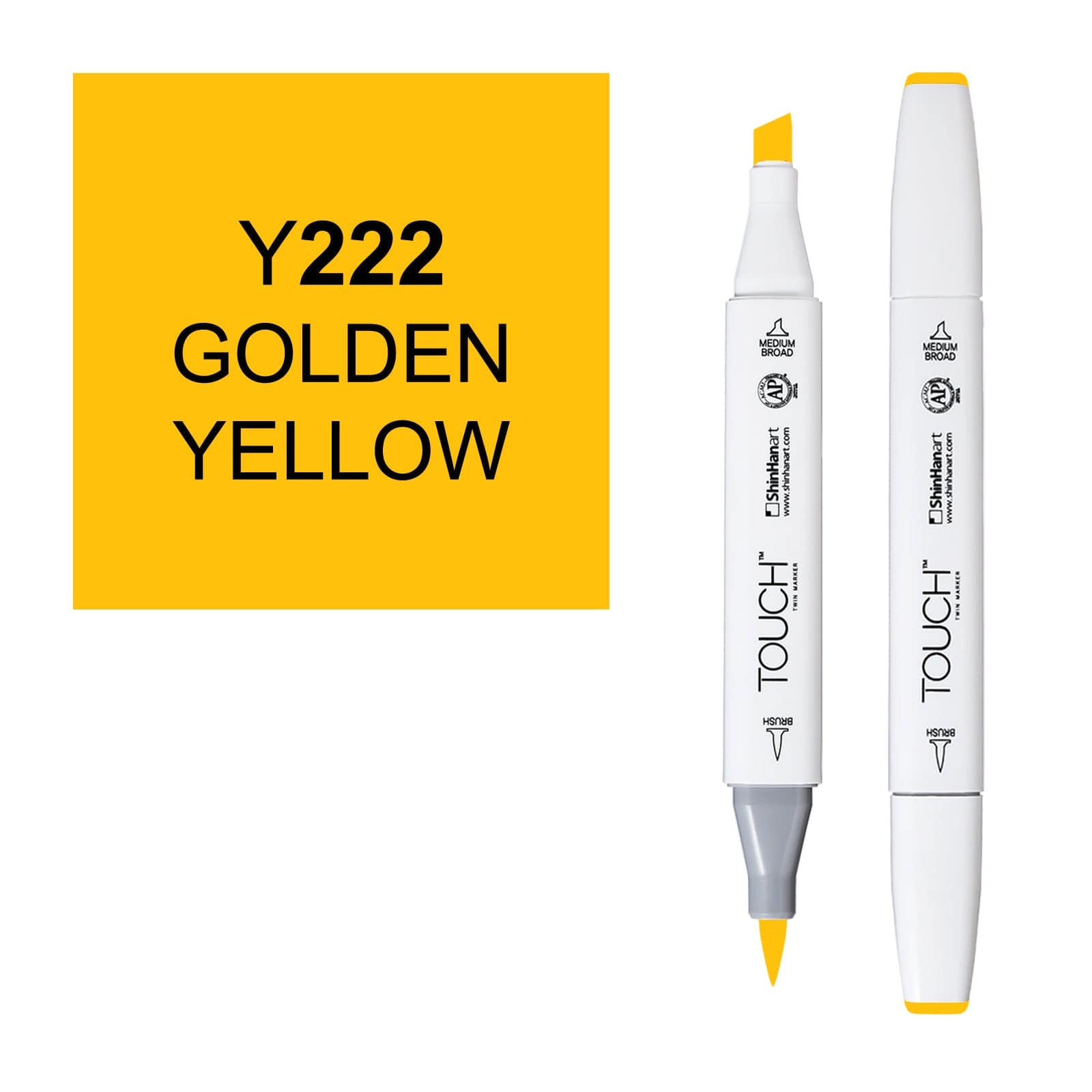 ShinHanart Touch Twin Brush Markers Golden yellow