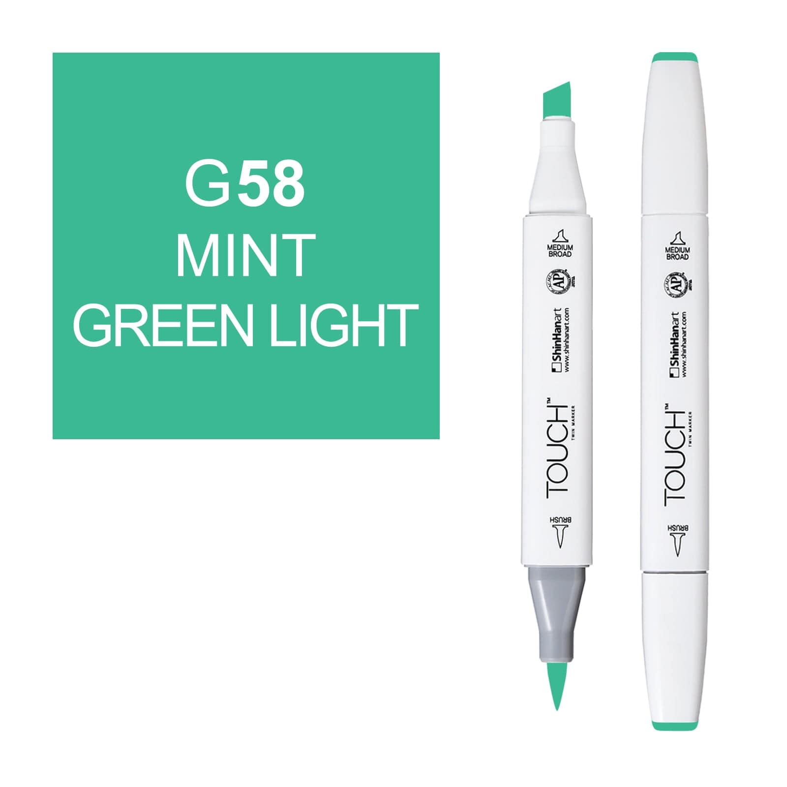 ShinHanart Touch Twin Brush Markers Mint green light