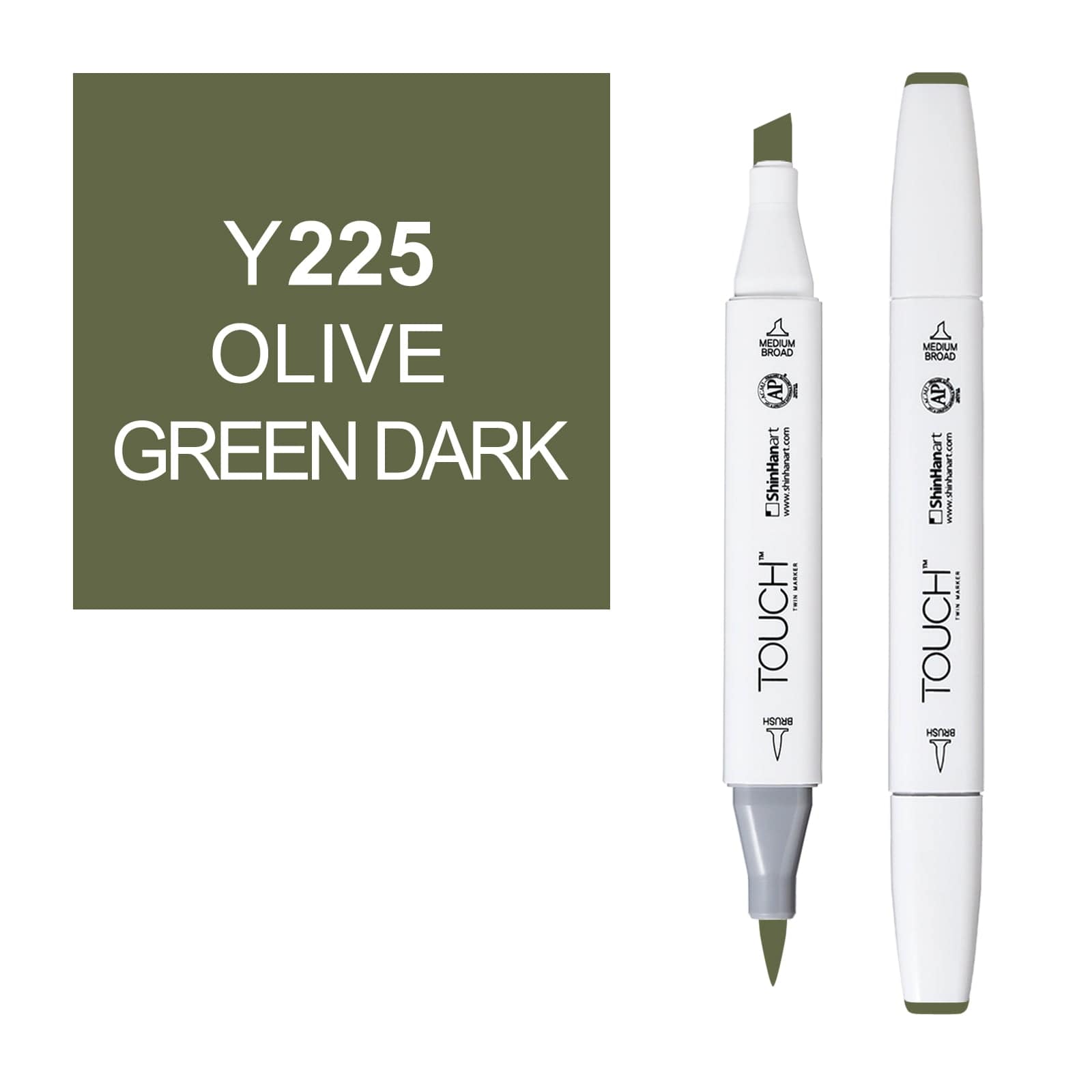 ShinHanart Touch Twin Brush Markers Olive green dark
