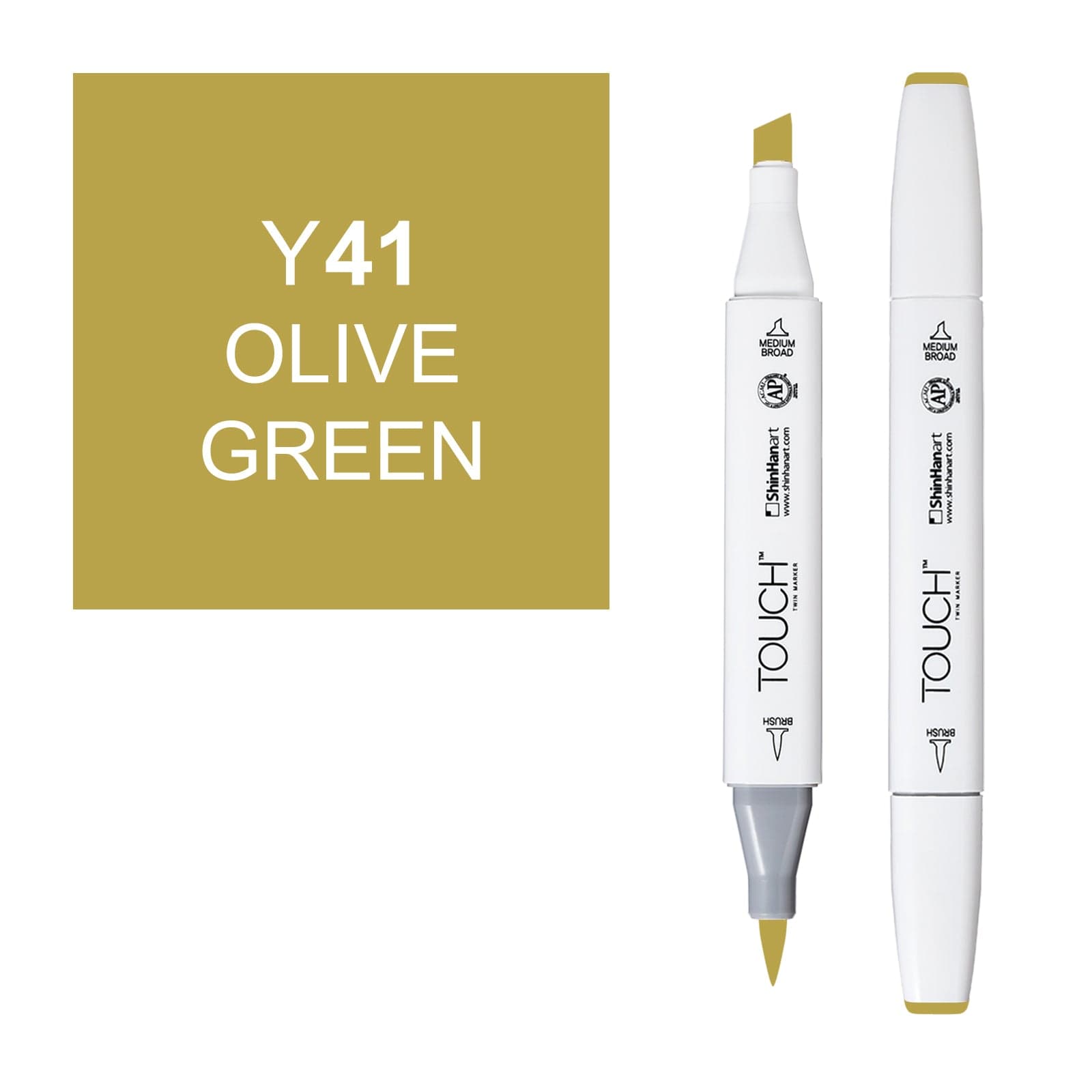 ShinHanart Touch Twin Brush Markers Olive green