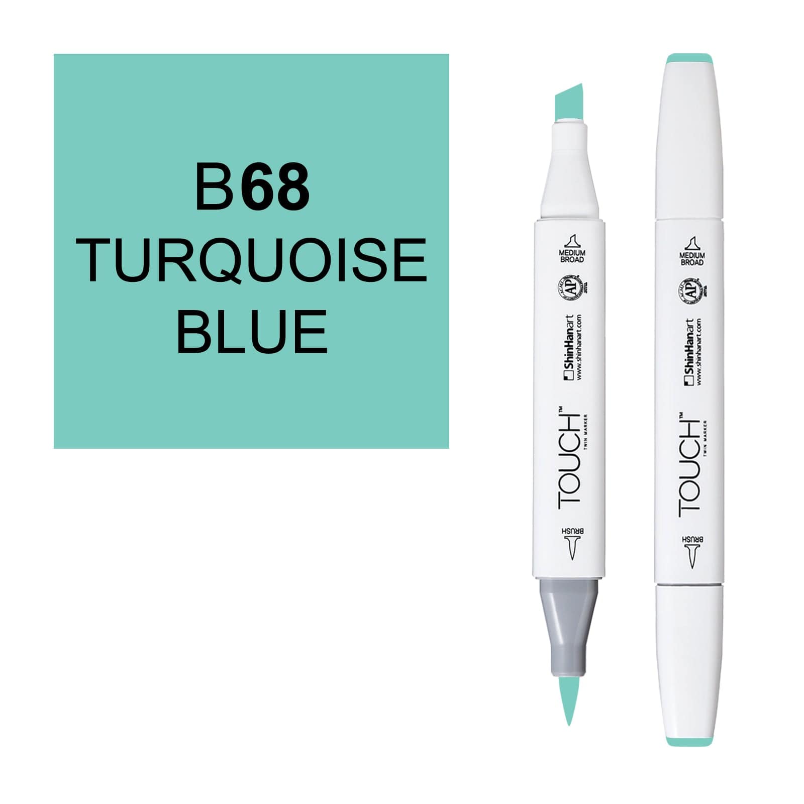 ShinHanart Touch Twin Brush Markers Turquoise blue