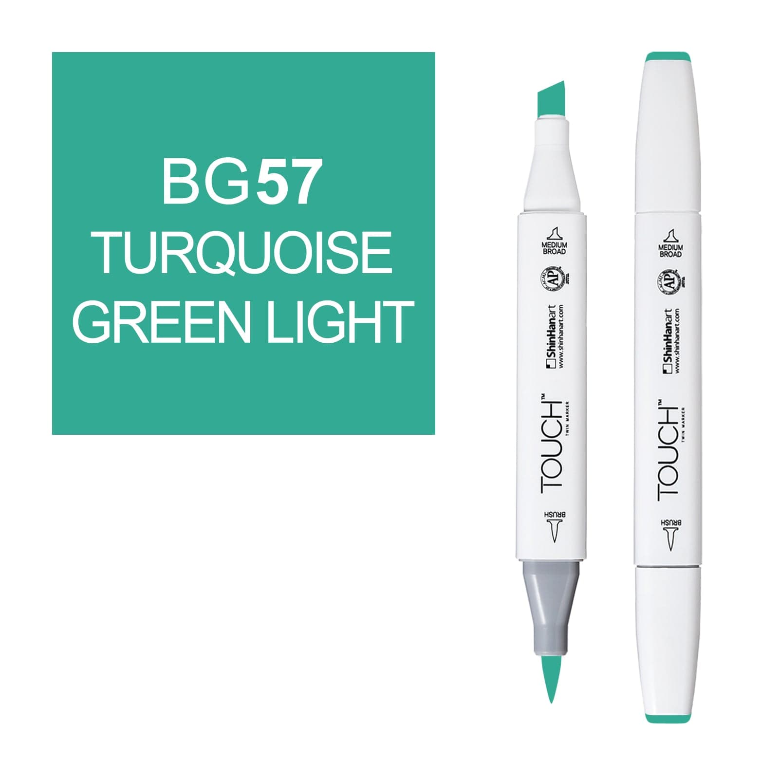 ShinHanart Touch Twin Brush Markers Turquoise green light