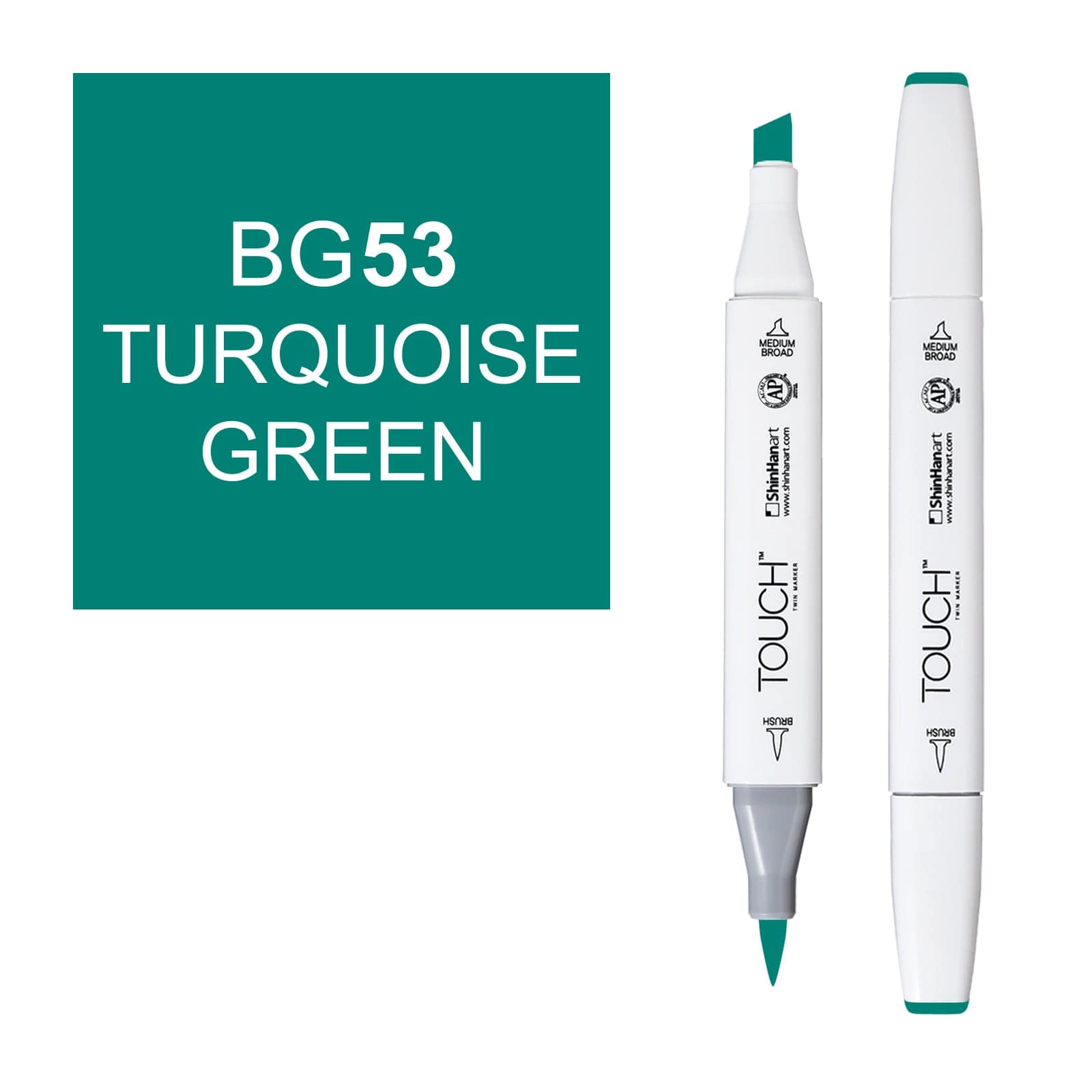 ShinHanart Touch Twin Brush Markers Turquoise green