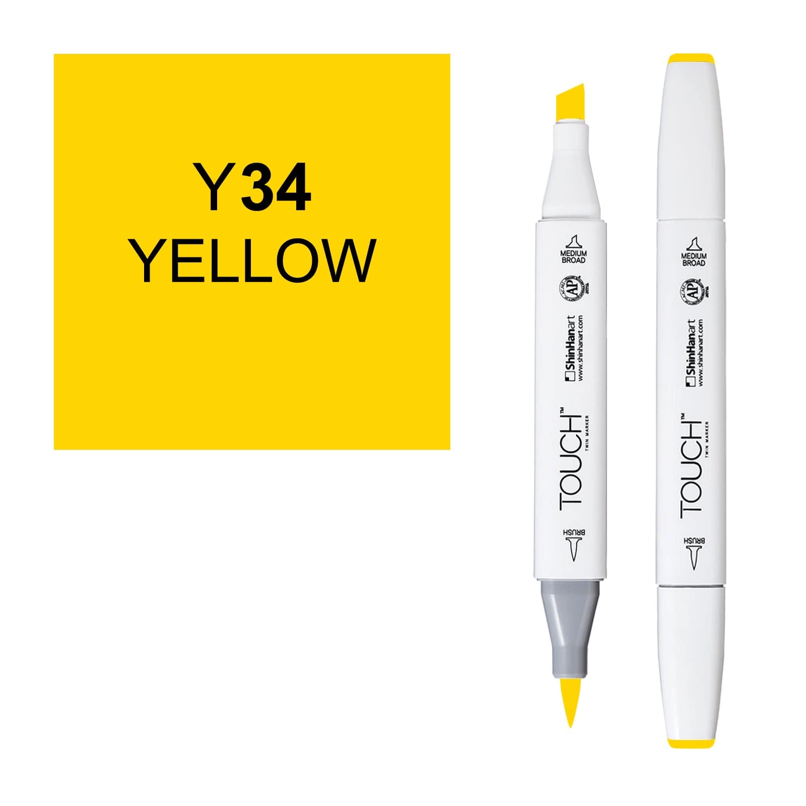 ShinHanart Touch Twin Brush Markers Yellow