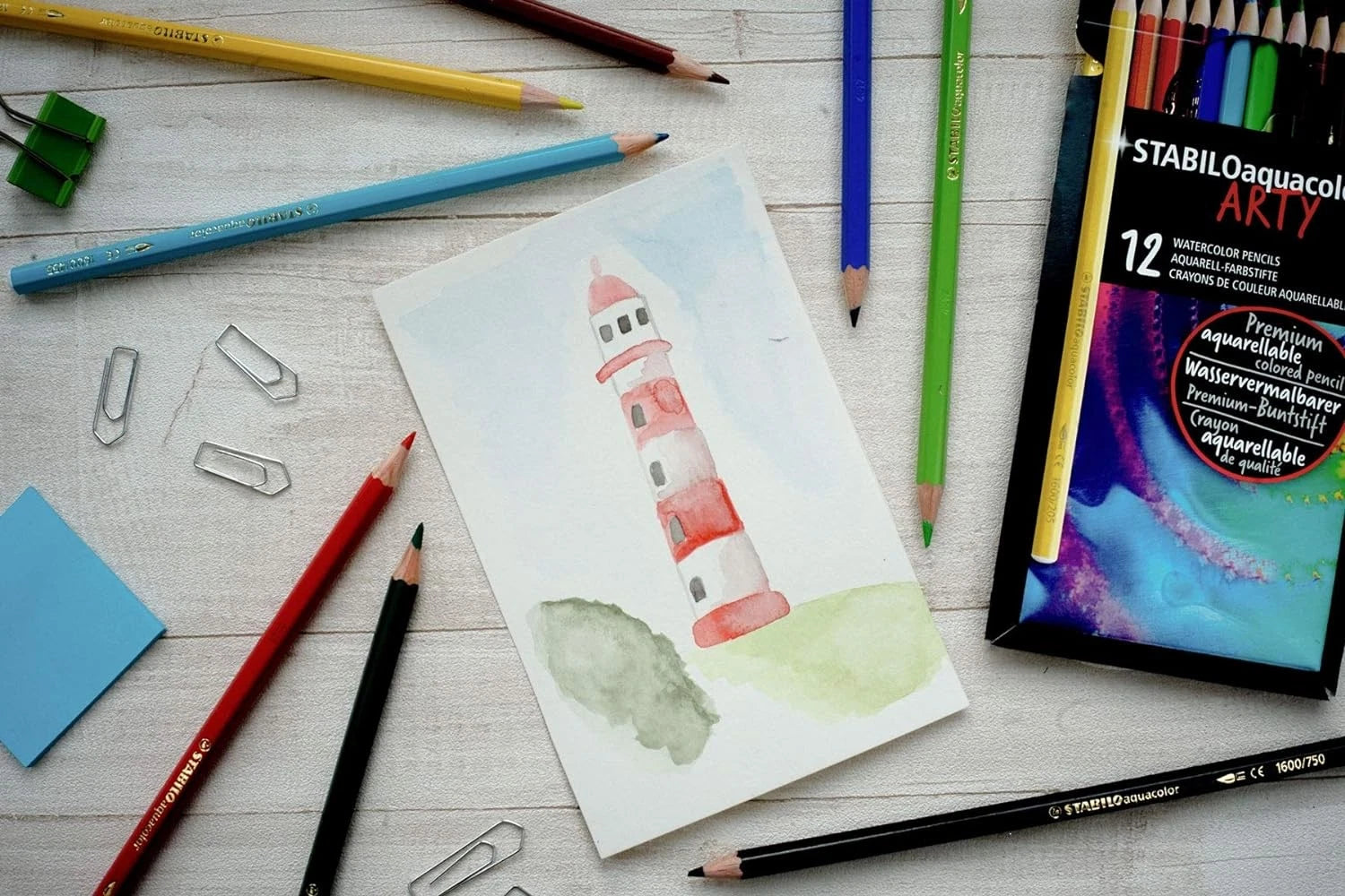 Stabilo Aquacolor akvarelblyant Arty sæt 12 stk
