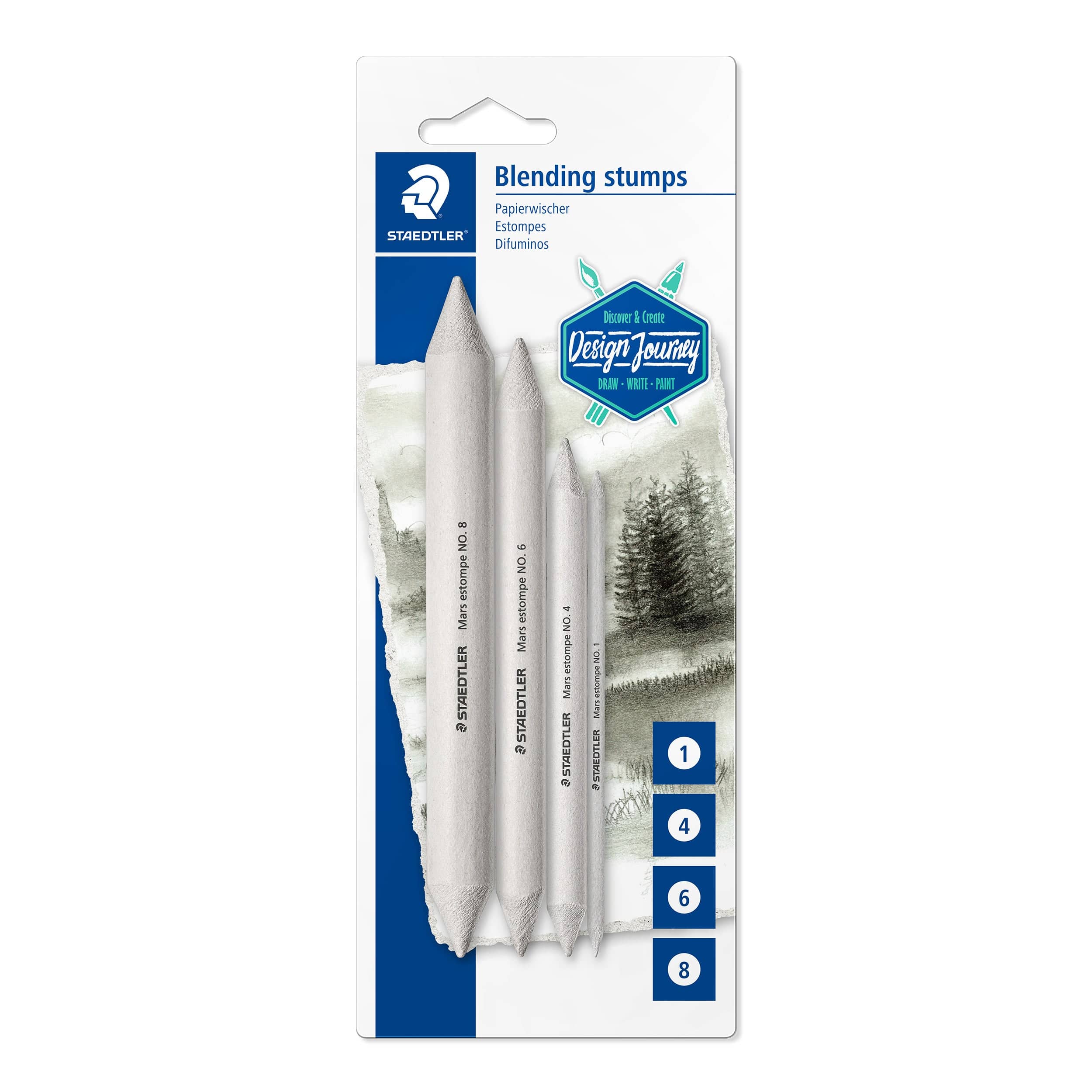 Staedtler Tilbehør Stadtler sæt Blending stumps 4 stk