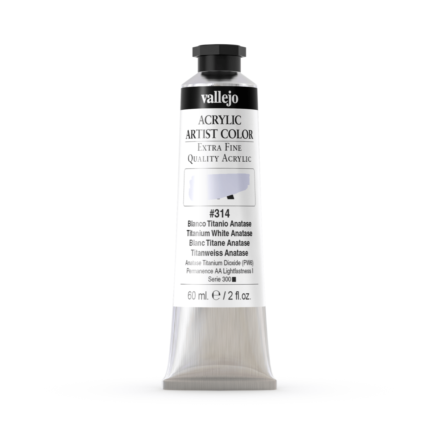 Vallejo Artist 200ml Titanium White Anatase