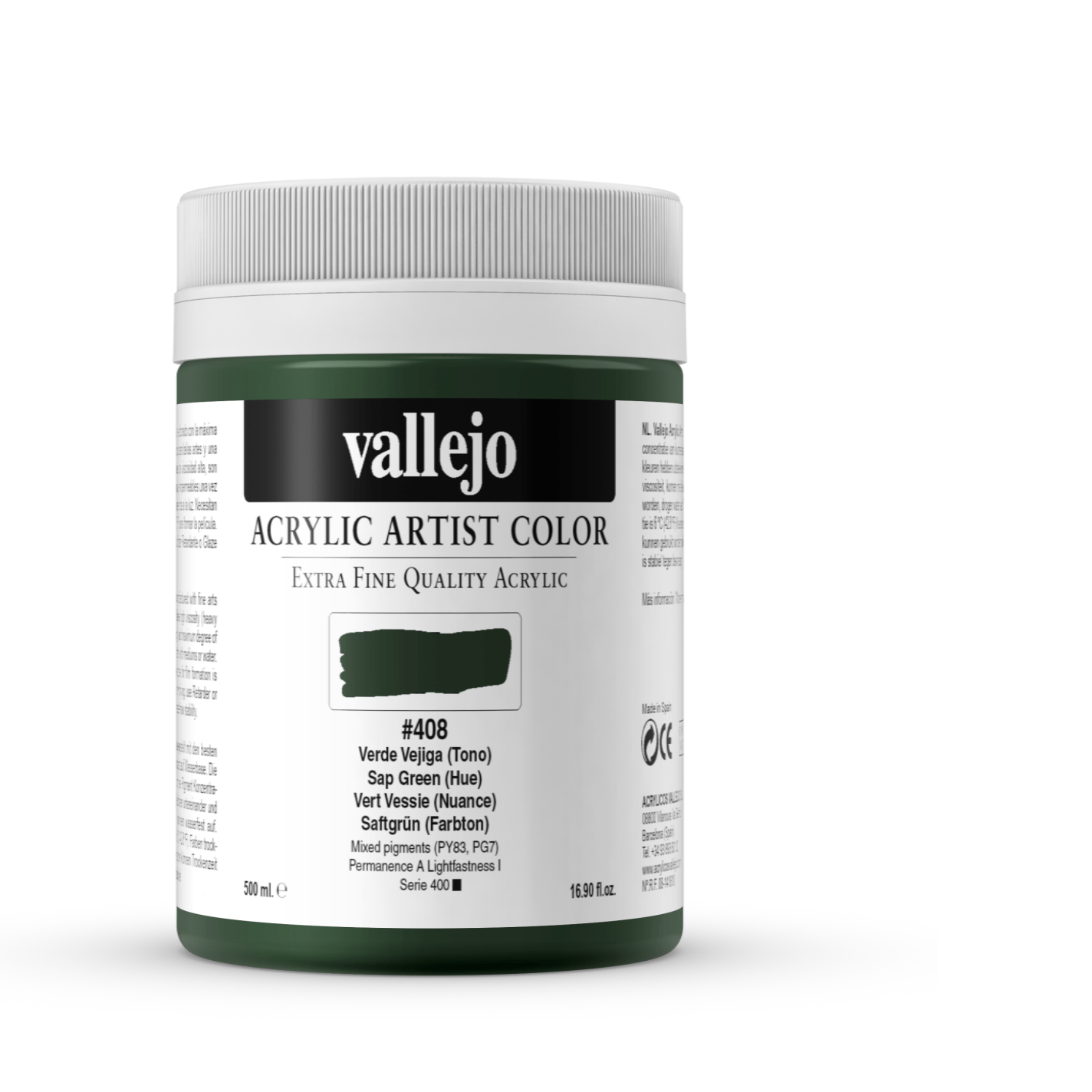 Vallejo Artist 500ml Sap Green (Hue)