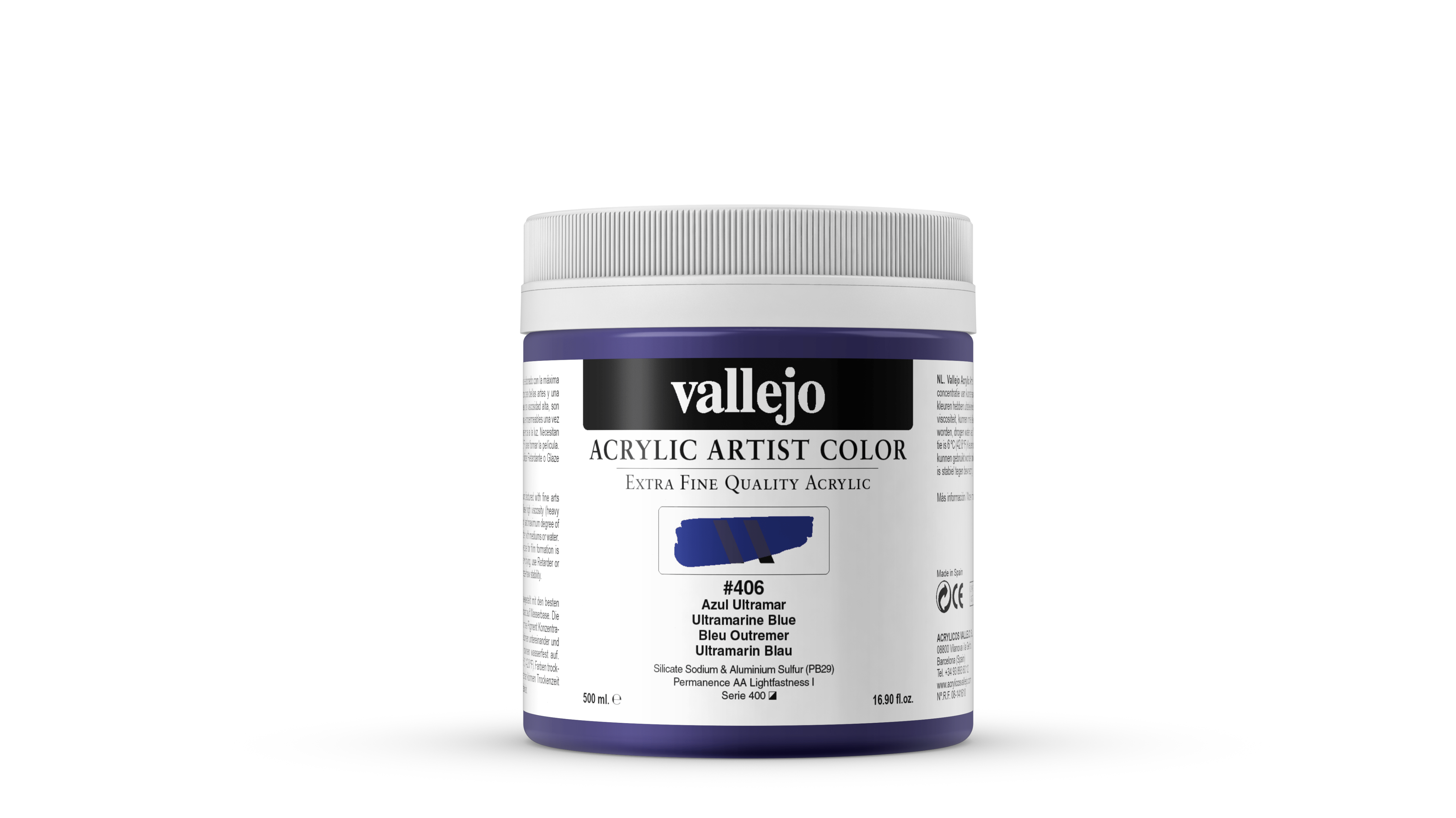 Vallejo Artist 500ml Ultramarine Blue