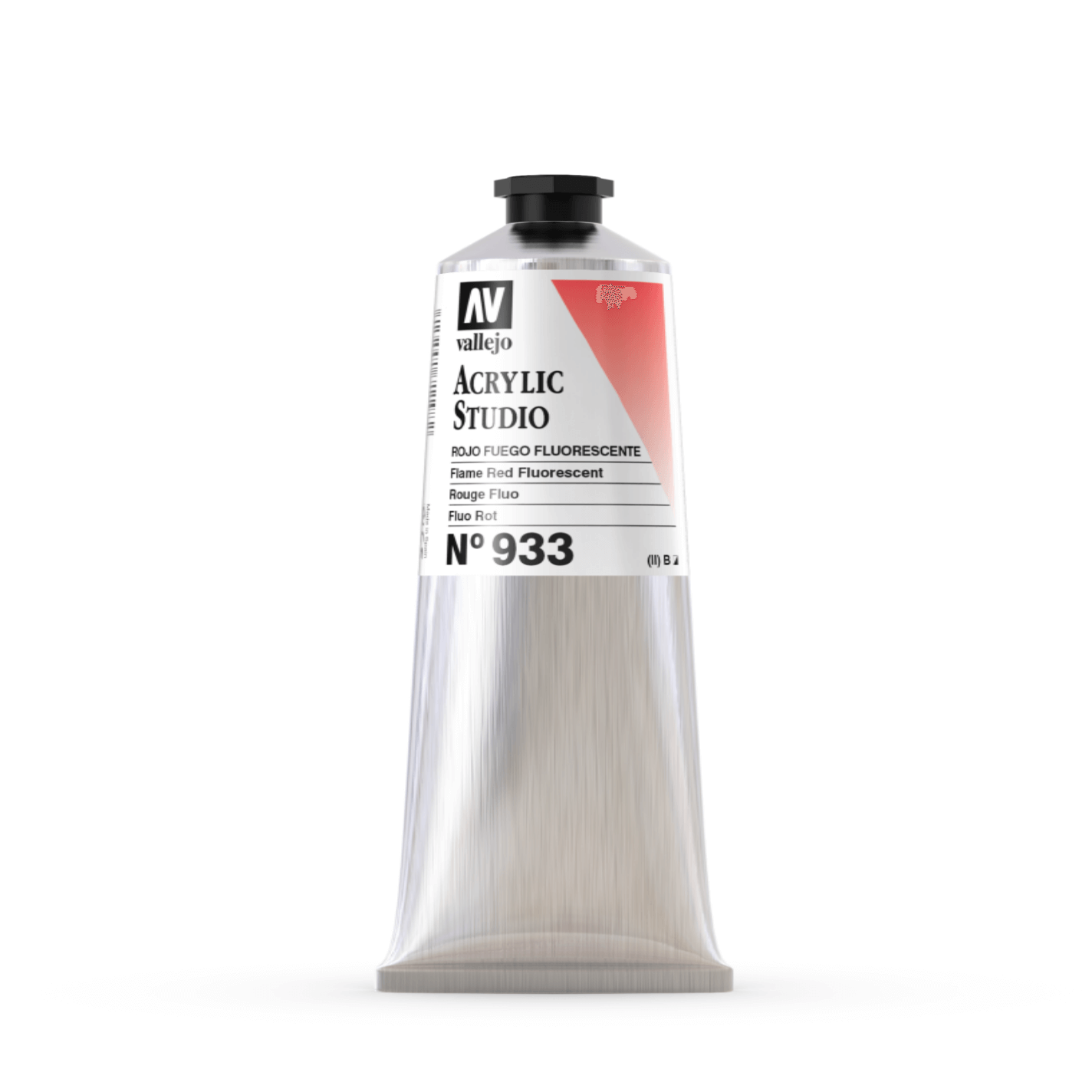 Vallejo Studio 125ml Fluorescent Flame Red