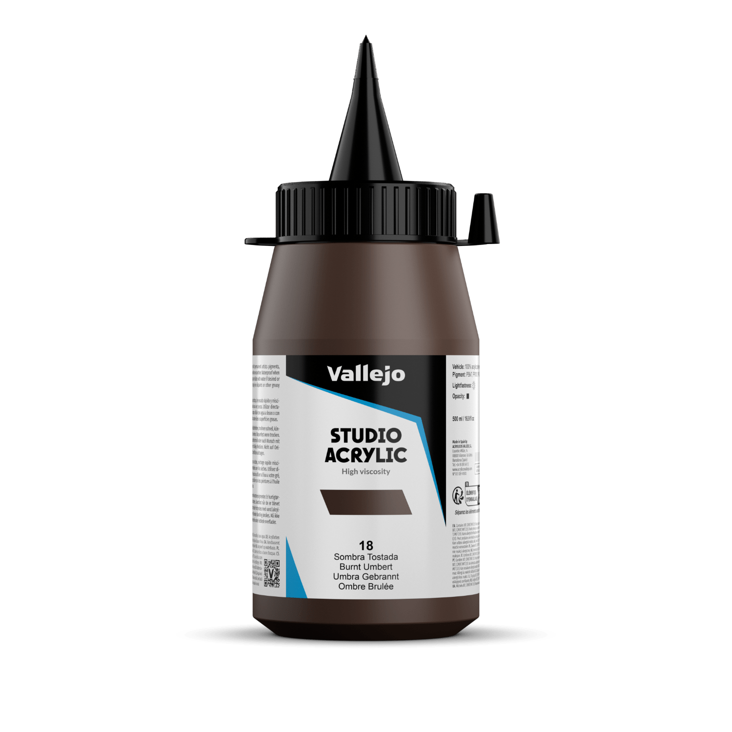 Vallejo Studio 500ml Burnt Umber