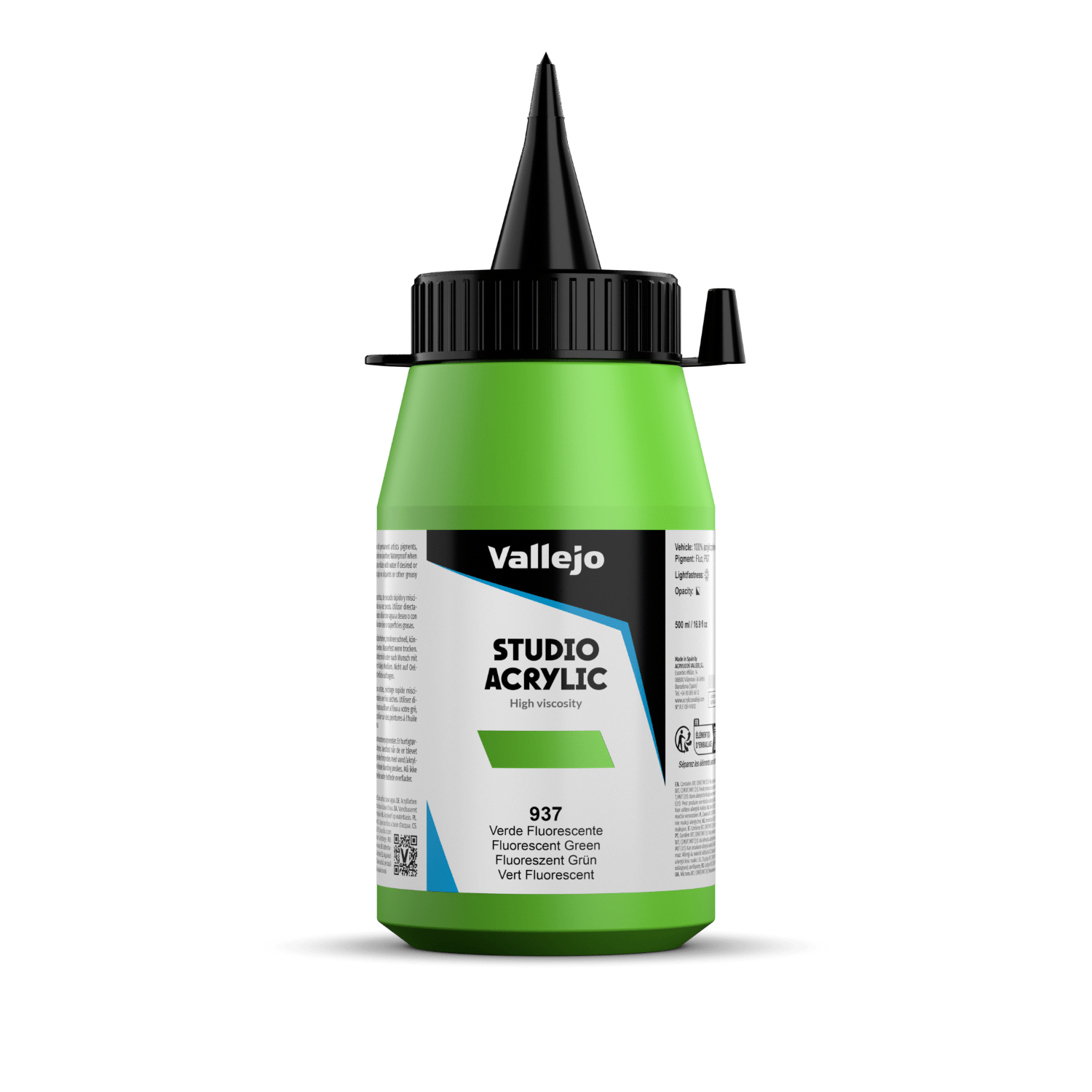 Vallejo Studio 500ml Fluorescent Green