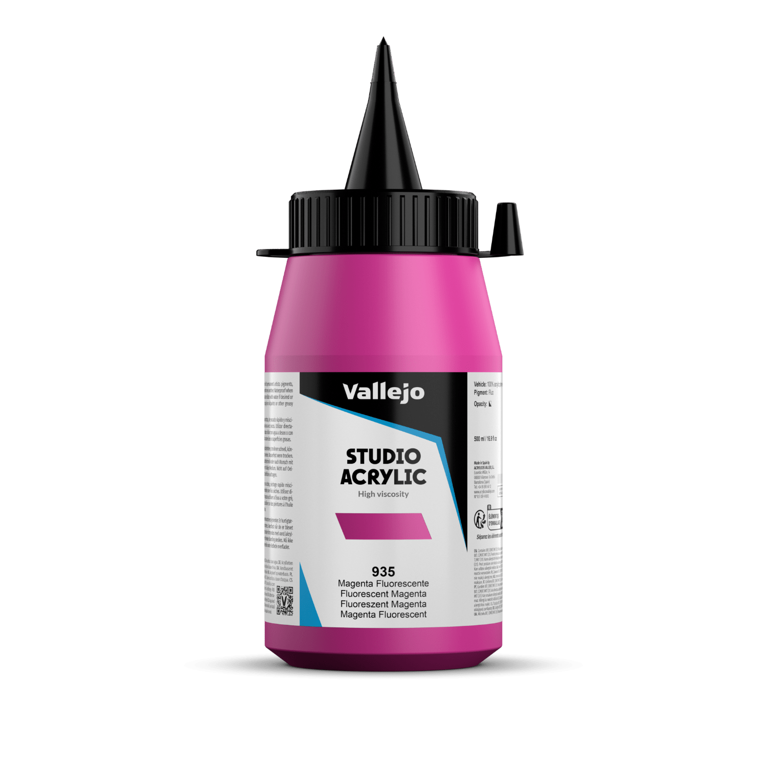 Vallejo Studio 500ml Fluorescent Magenta