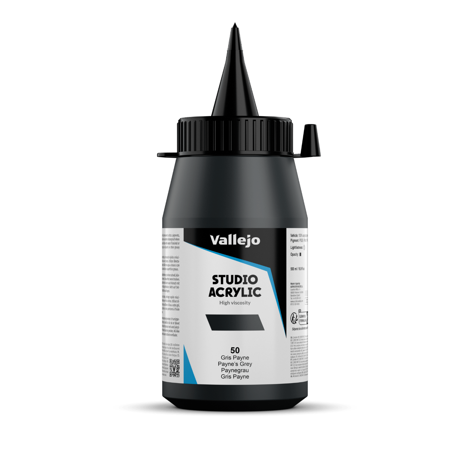 Vallejo Studio 500ml Payne’s Grey