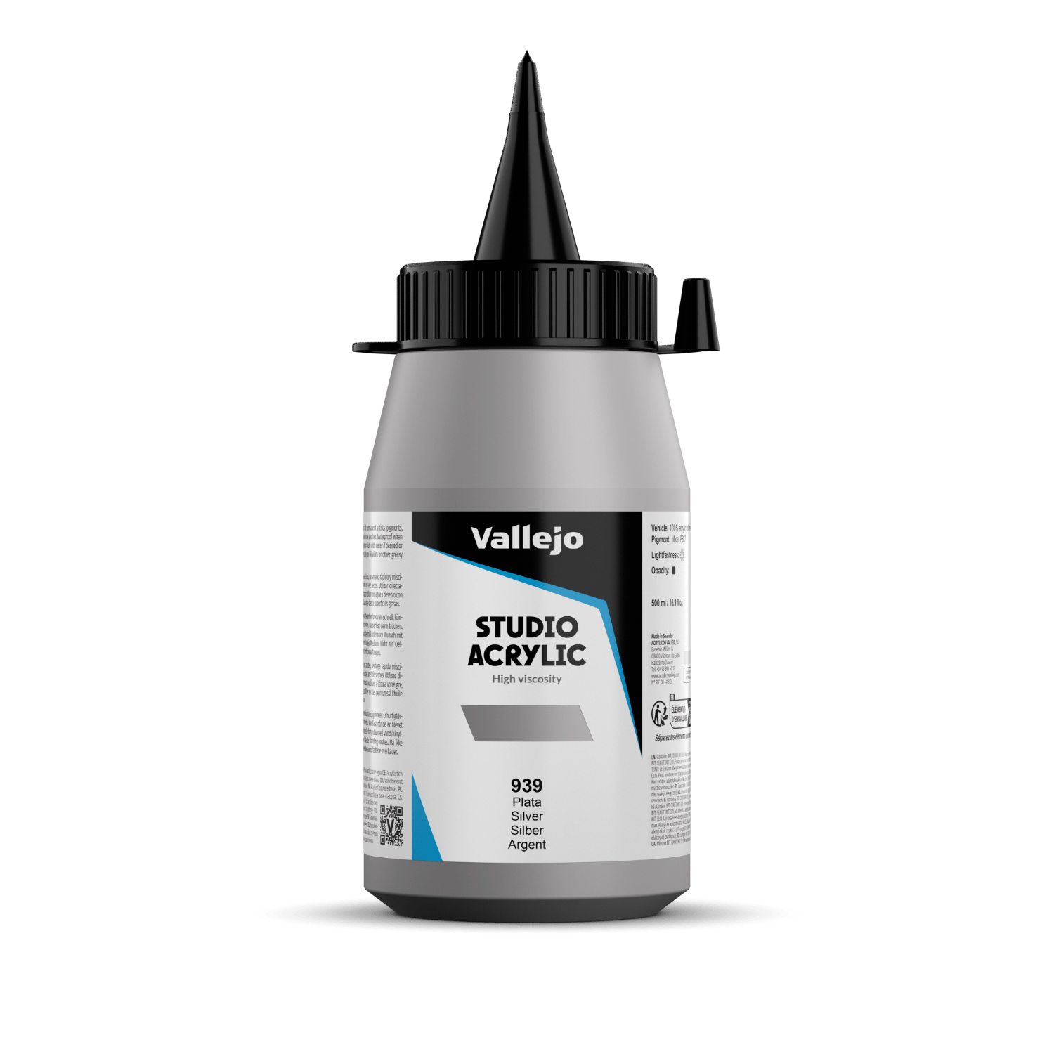 Vallejo Studio 500ml Silver