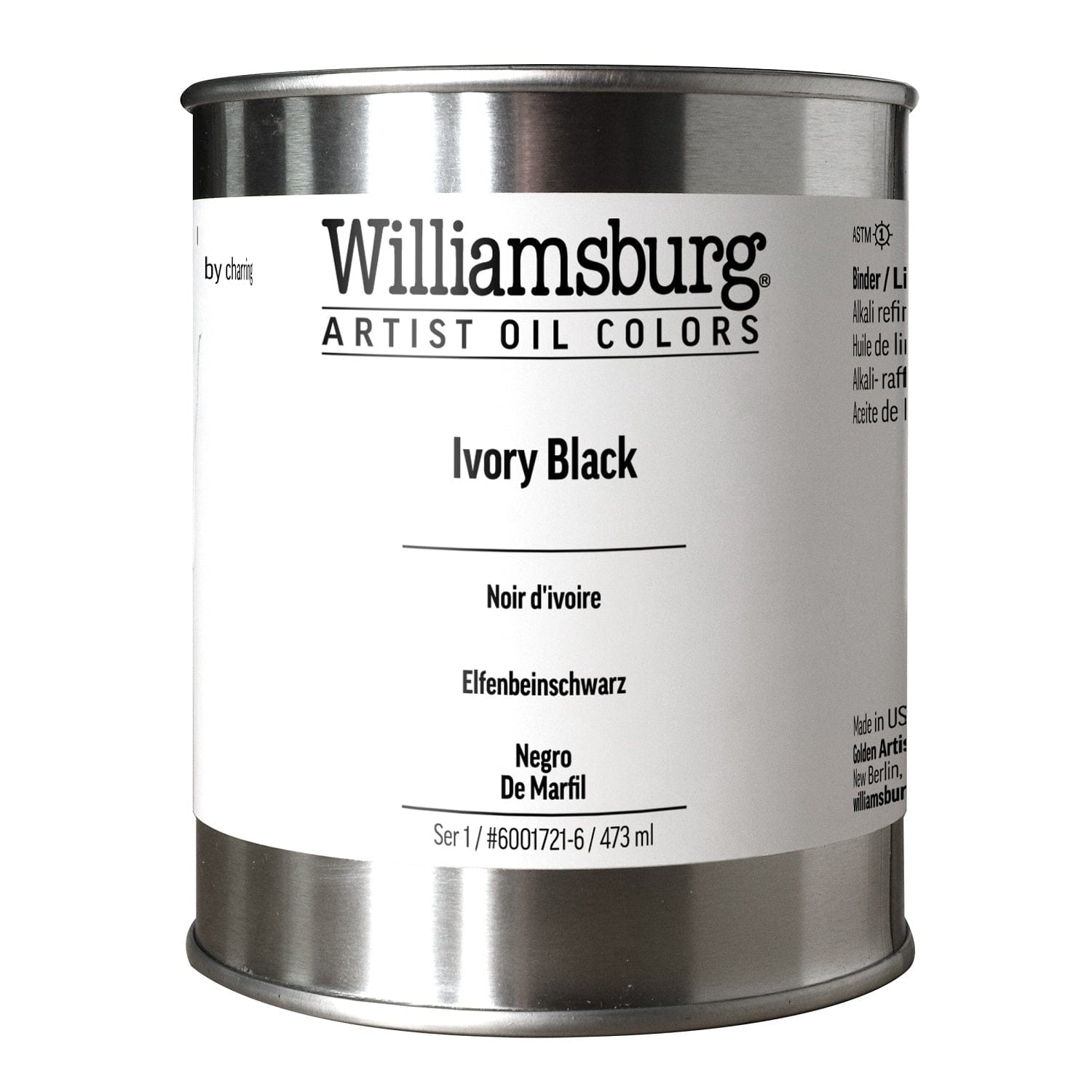 Williamsburg Oliemaling 473ml Ivory Black