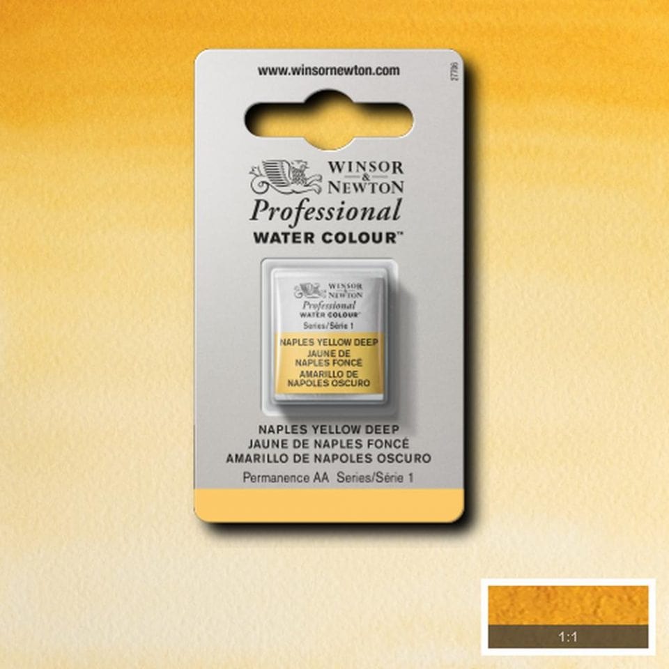 Winsor Newton 1/2 pans Naples Yellow Deep