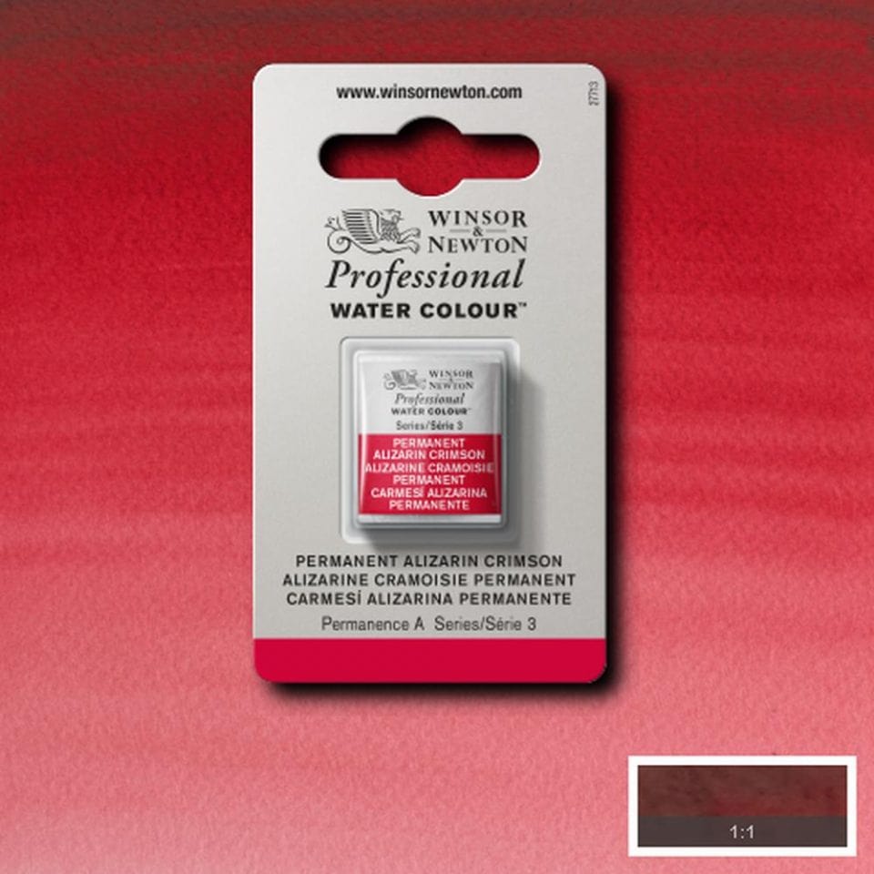 Winsor Newton 1/2 pans Permanent Alizarin Crimson