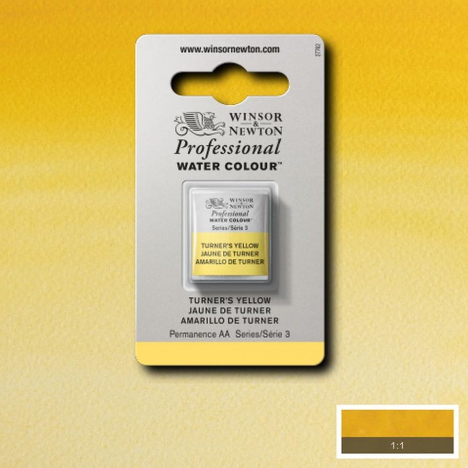 Winsor Newton 1/2 pans Turners Yellow