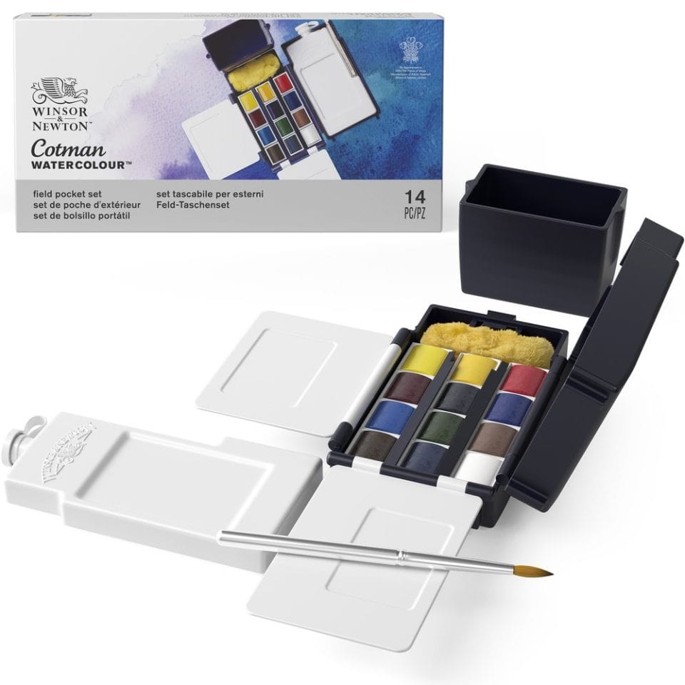 Winsor Newton Akvarelmaling Winsor & Newton Cotman Watercolour Rejsesæt